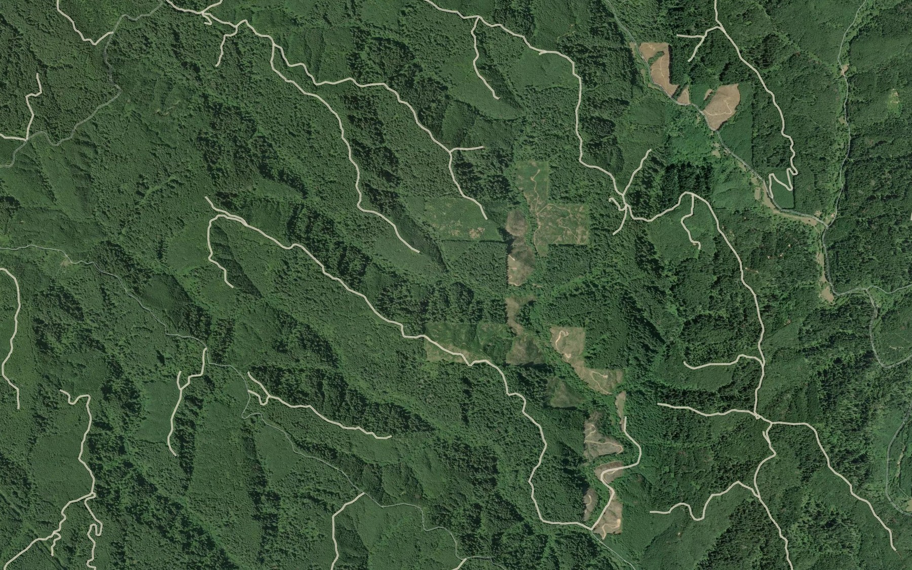 Satellite map of the Maria Creek