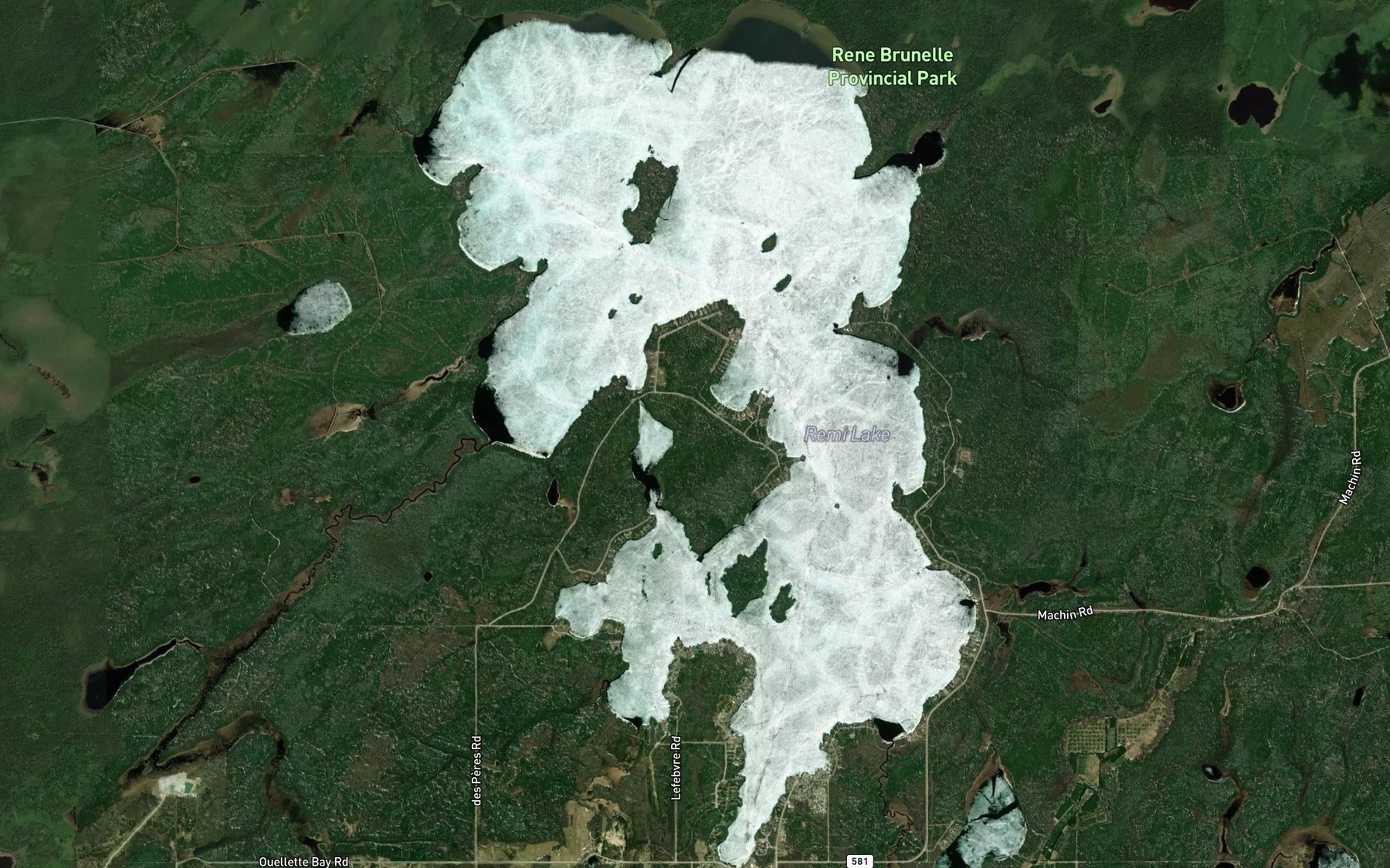 Satellite map of the Remi Lake