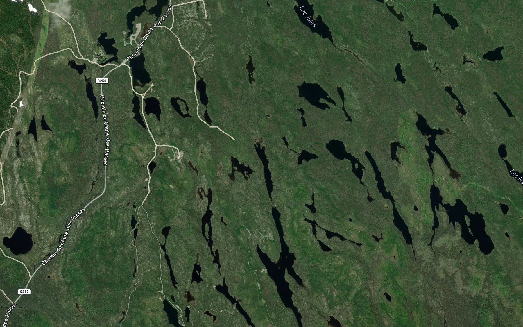 Satellite map of the Lac Calme