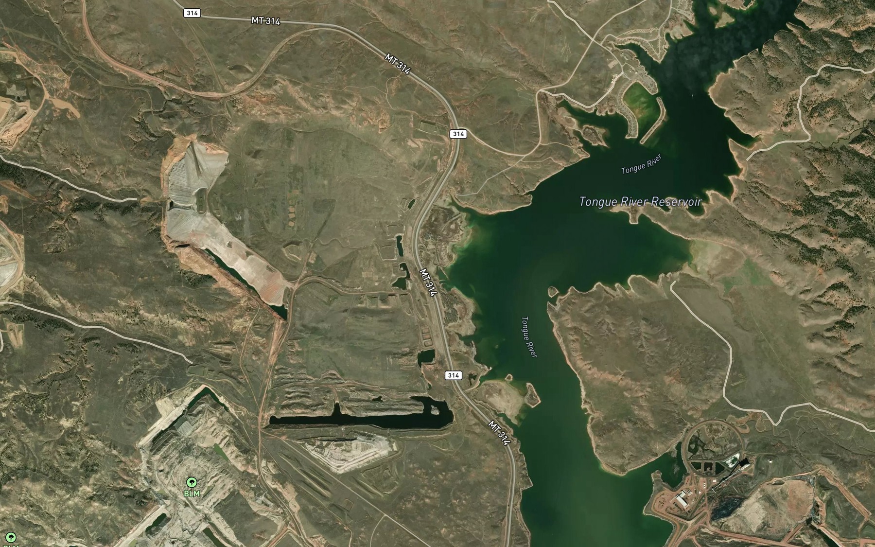 Satellite map of the Spring Creek