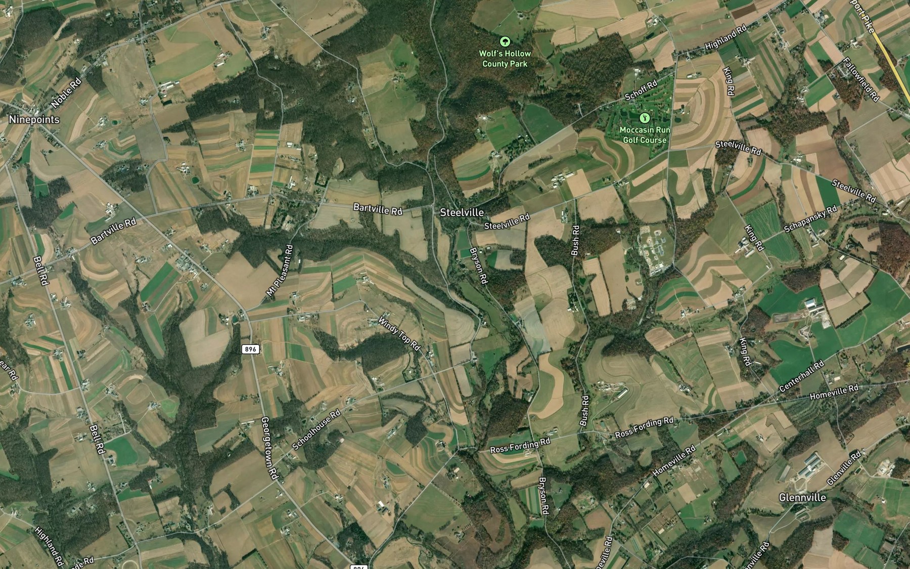 Satellite map of the Annan Run