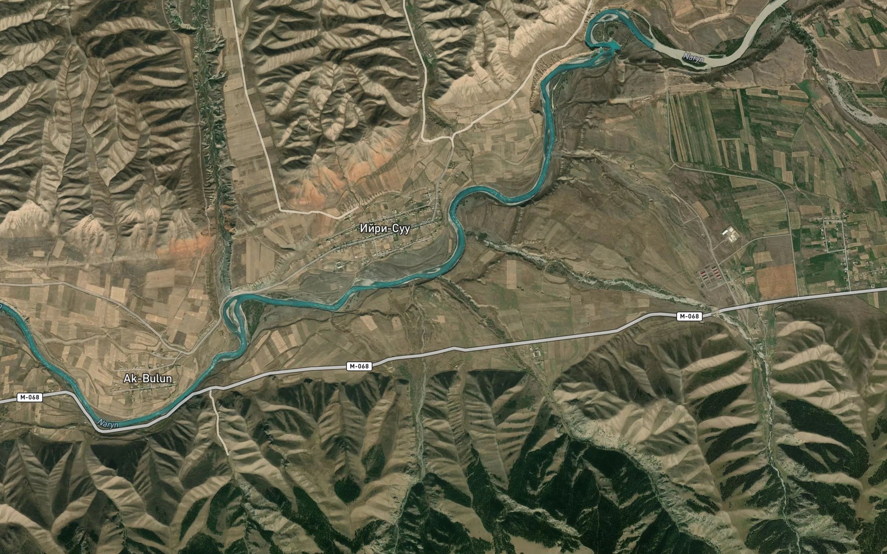 Satellite map of the Tyuedzhaylau