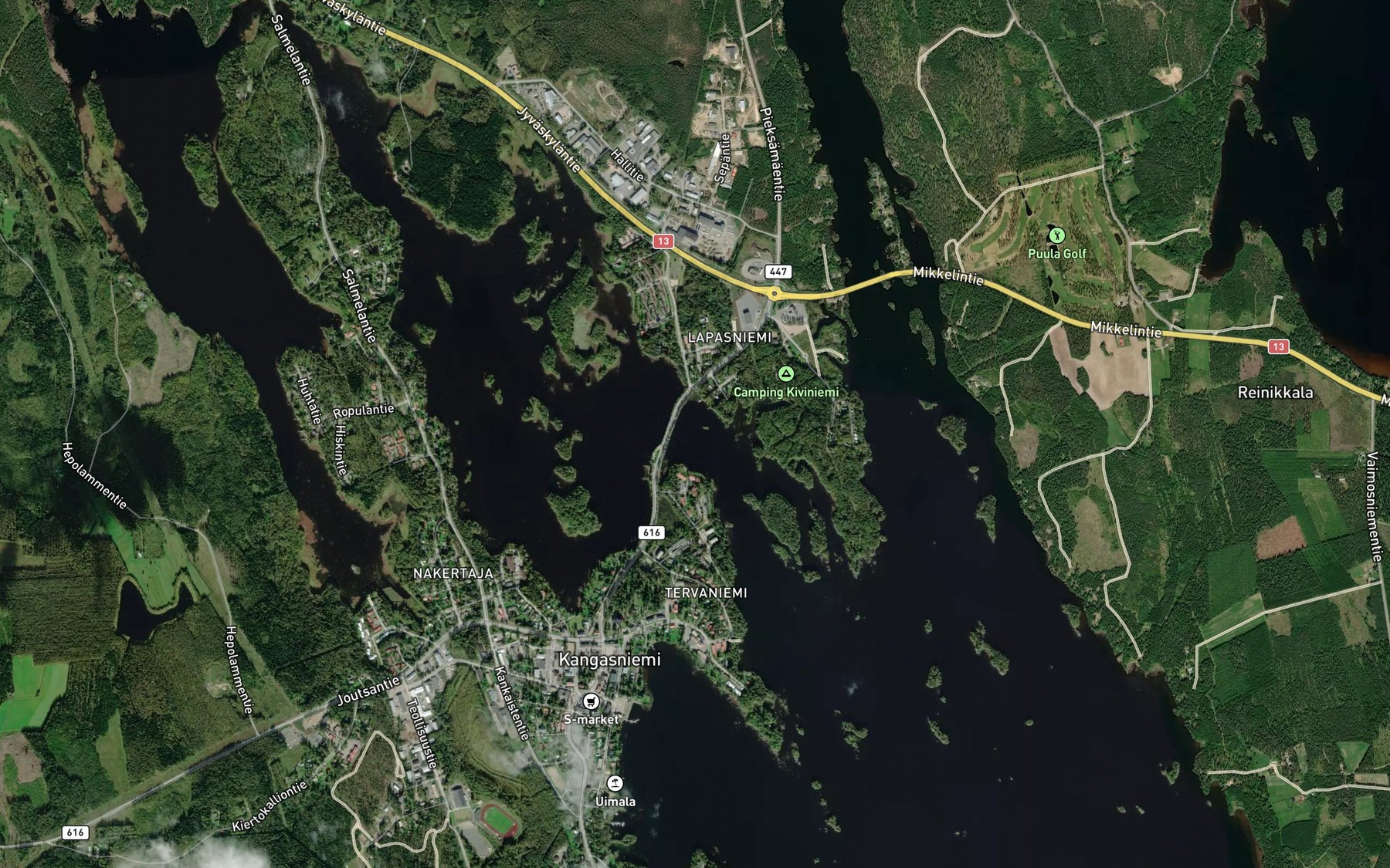 Satellite map of the Lapassalmi