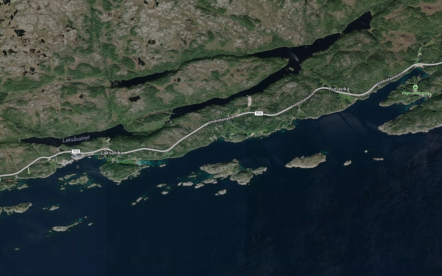 Satellite map of the Melkvikbukta