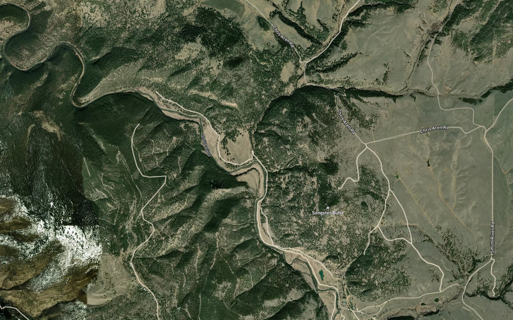 Satellite map of the Spring Creek
