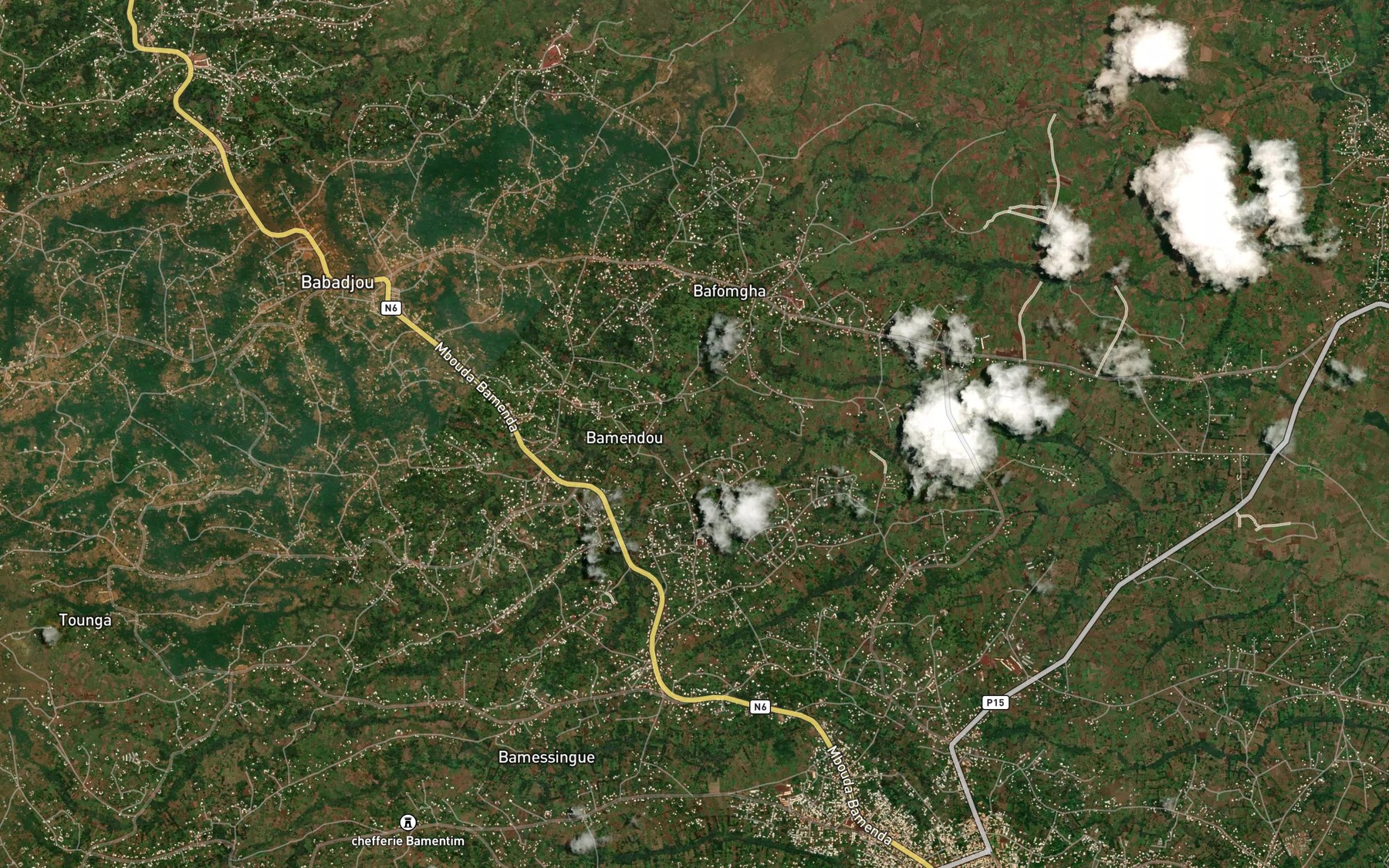 Satellite map of the Malou