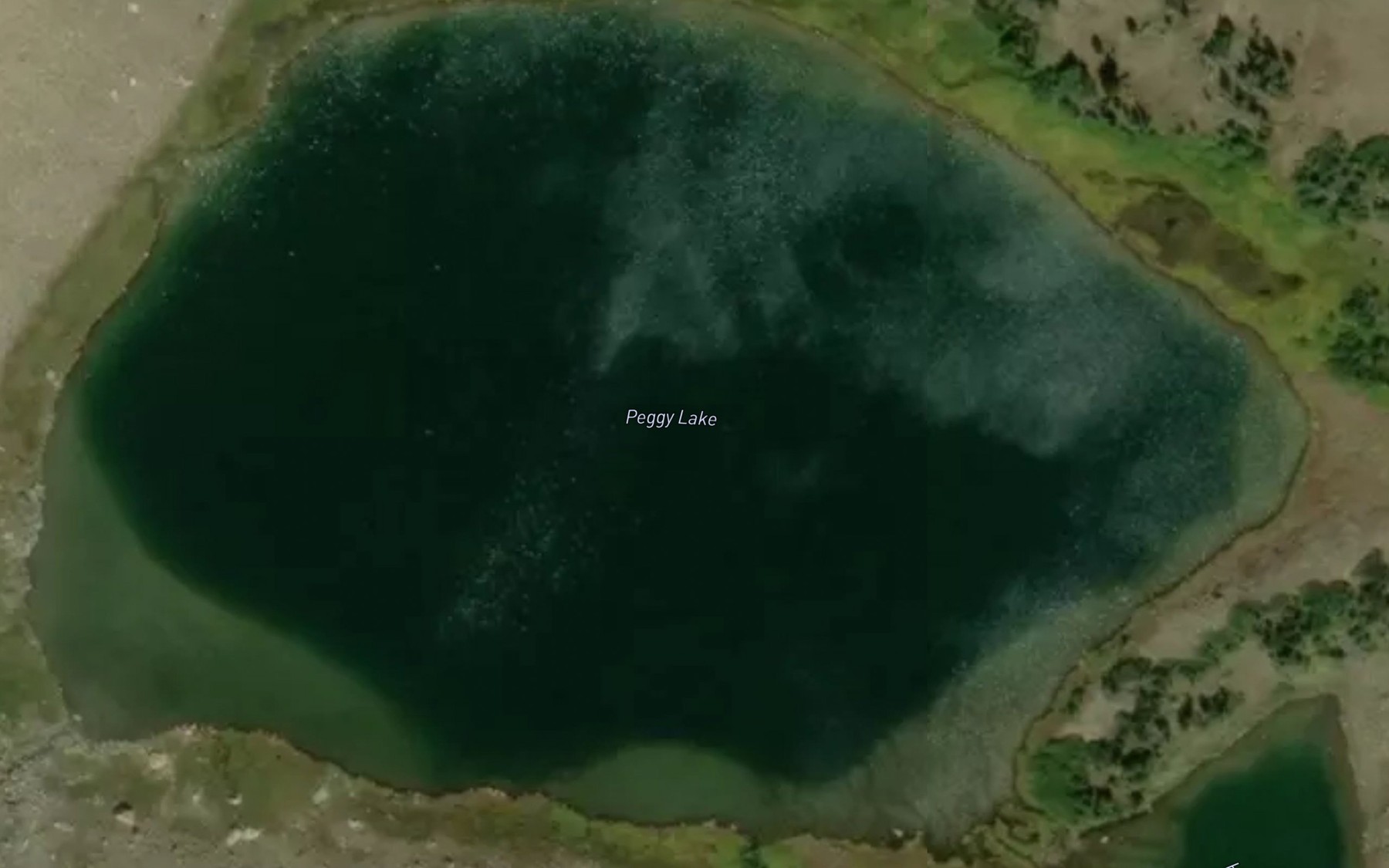 Satellite map of the Peggy Lake