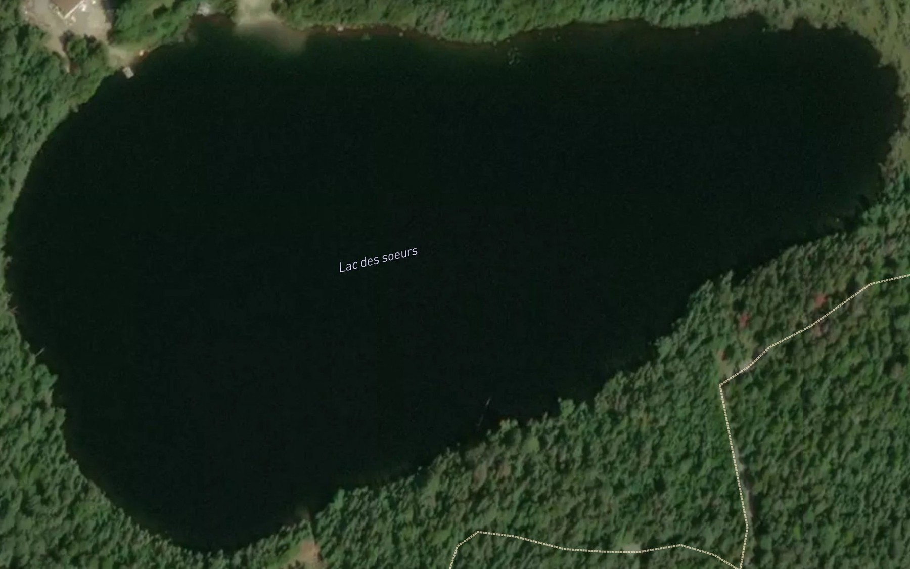 Satellite map of the Lac des Soeurs