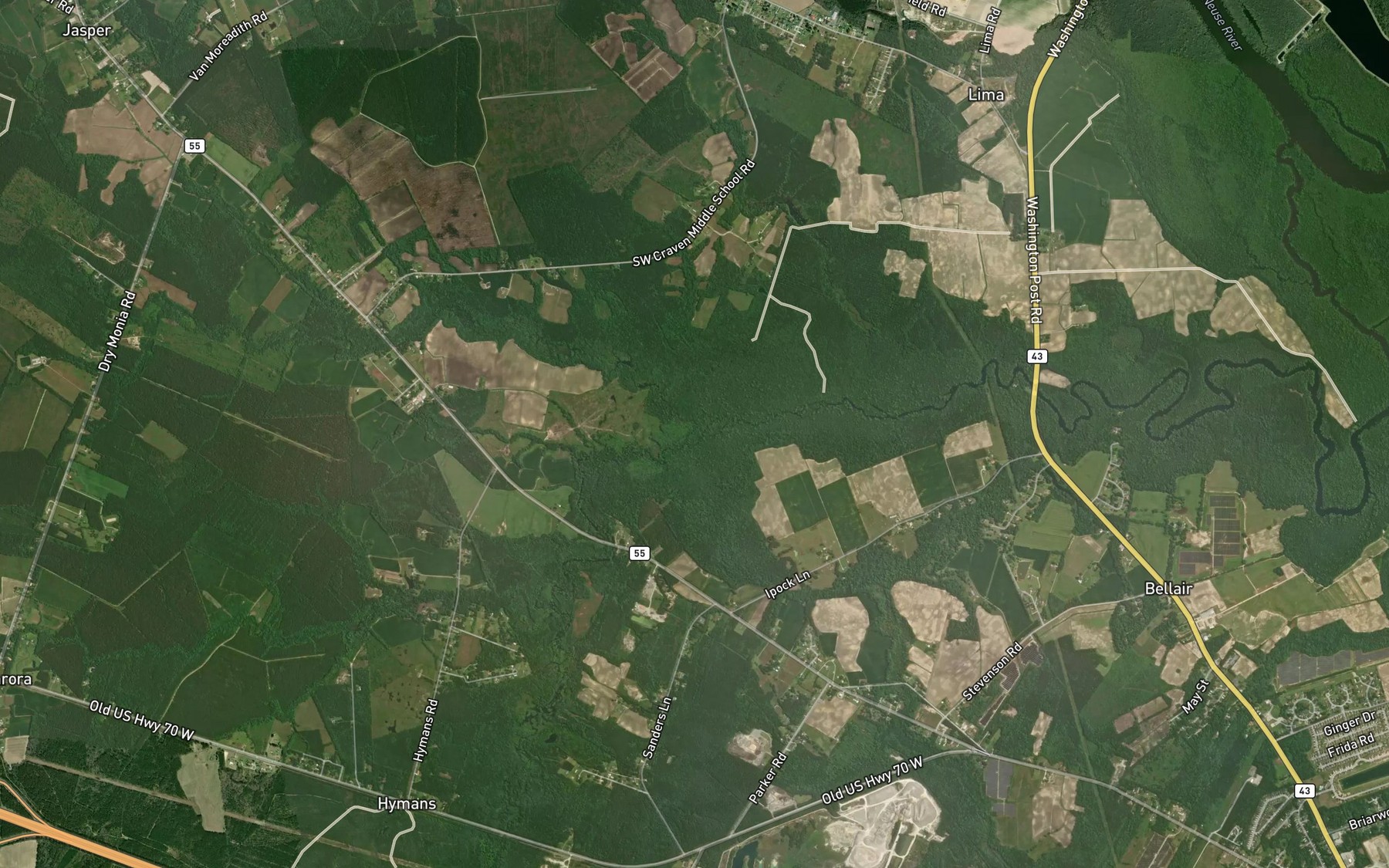 Satellite map of the Jumping Run