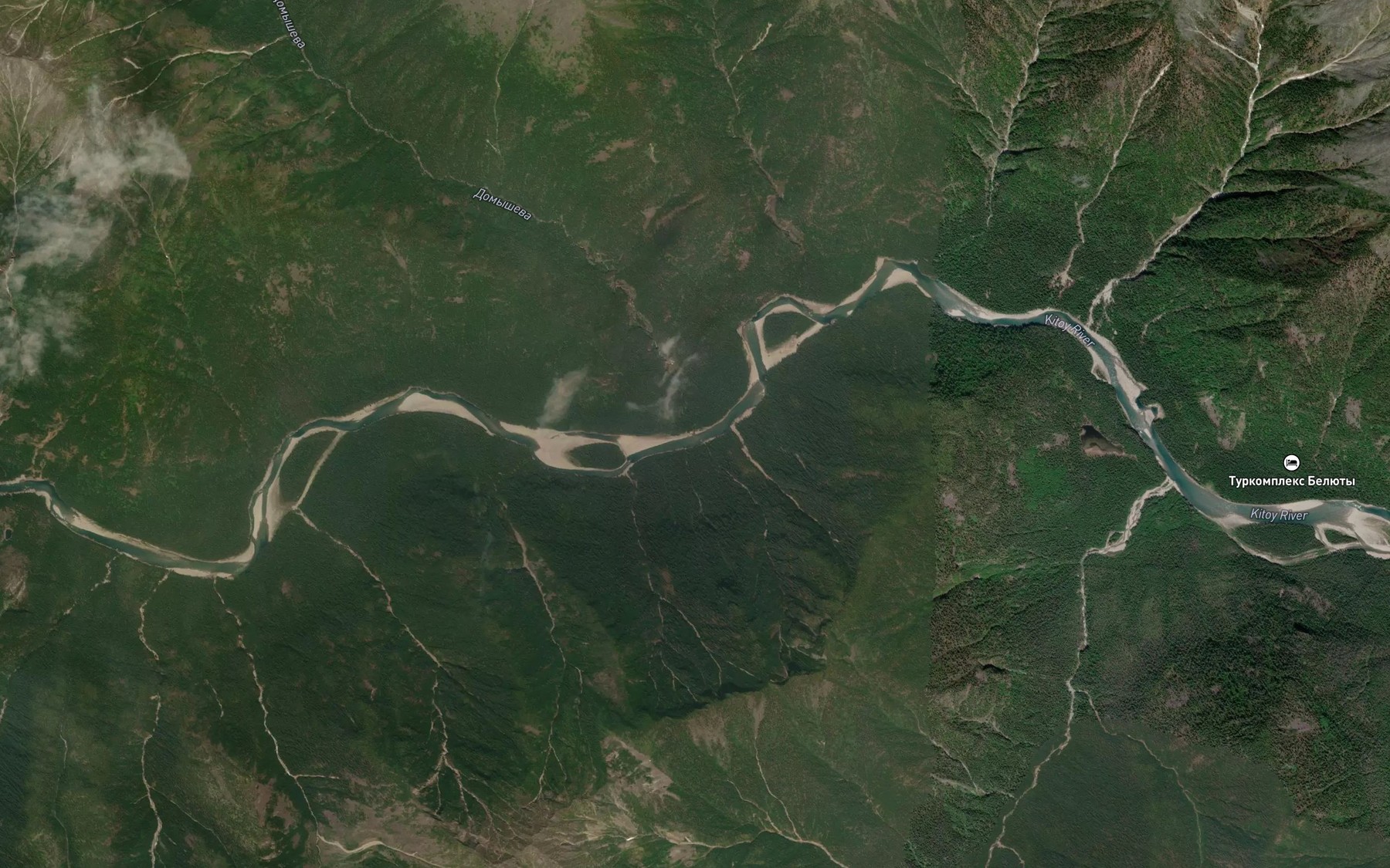 Satellite map of the Domysheva