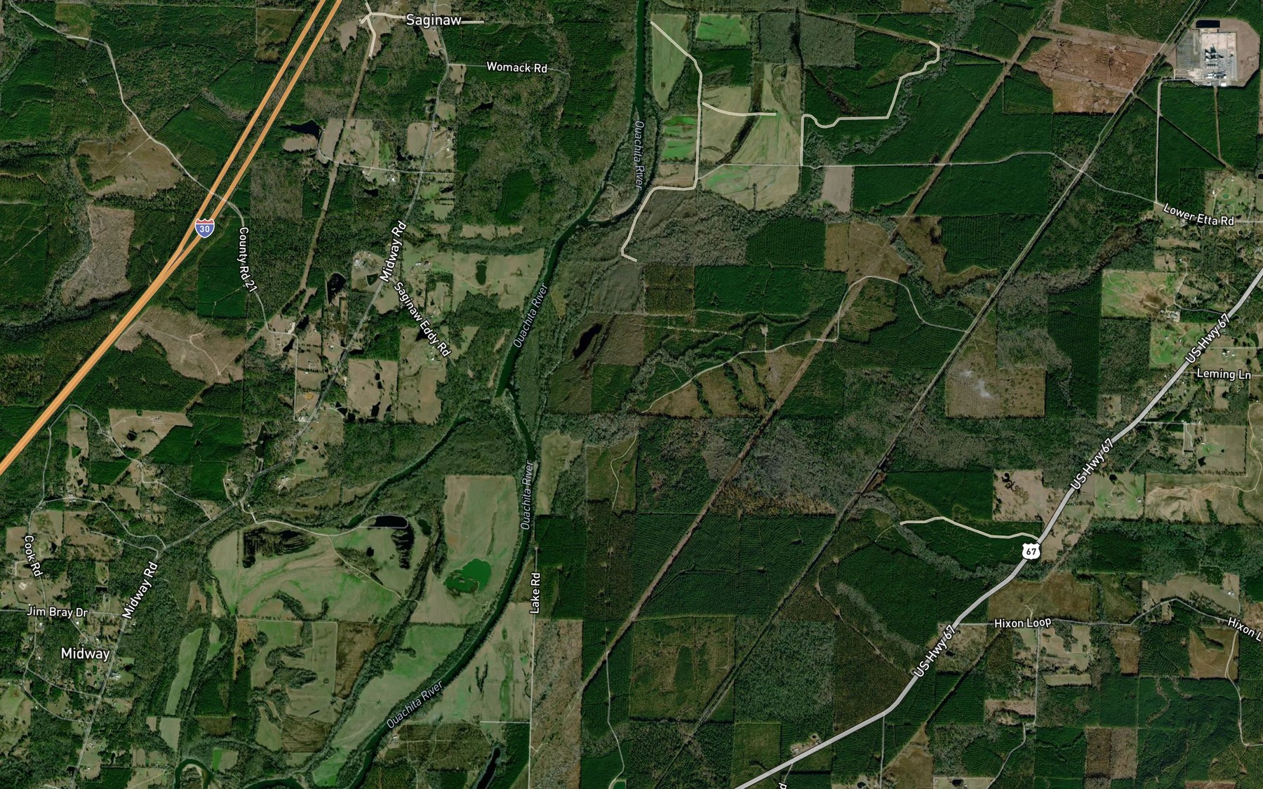 Satellite map of the Black Branch