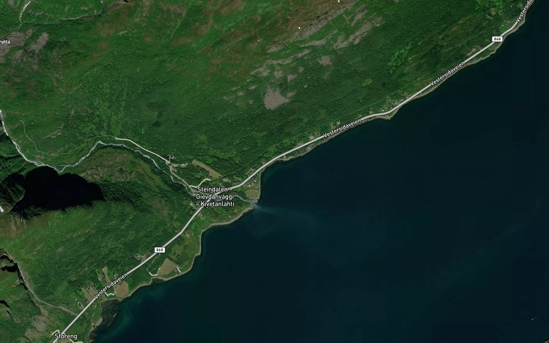 Satellite map of the Gievdanluokta