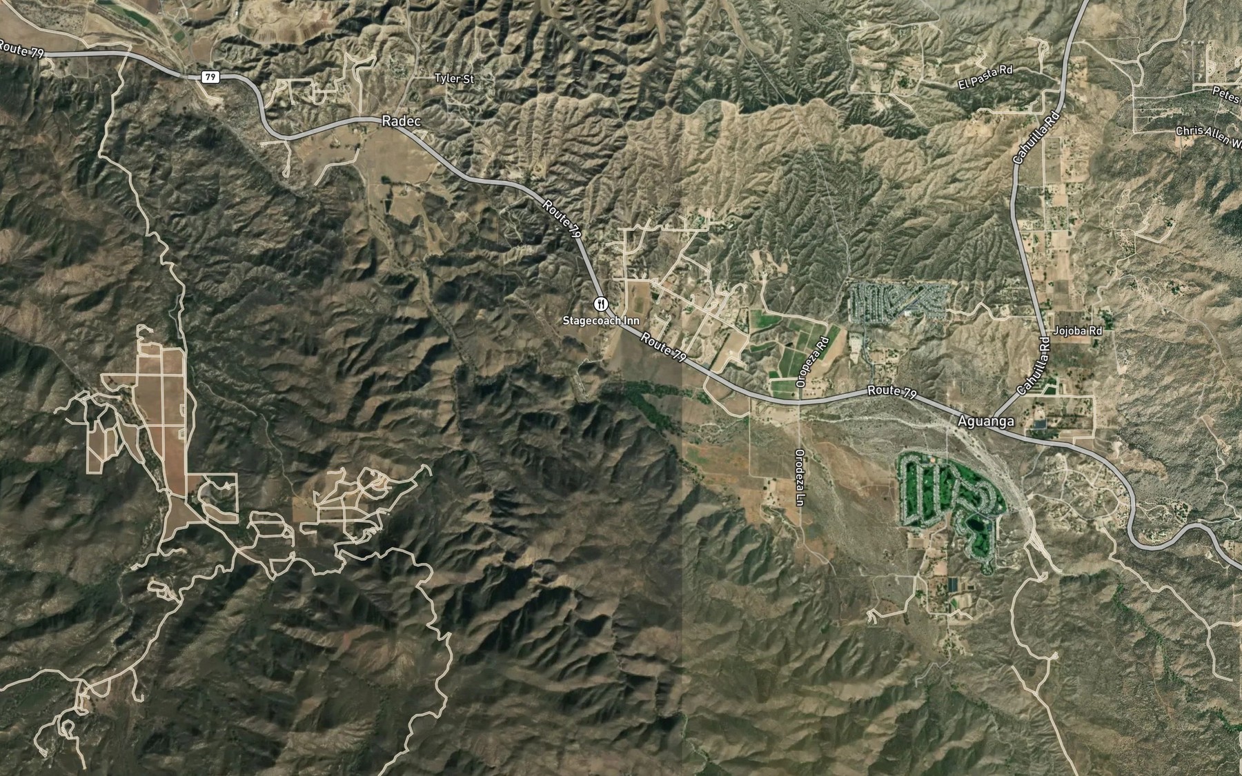 Satellite map of the Cottonwood Creek