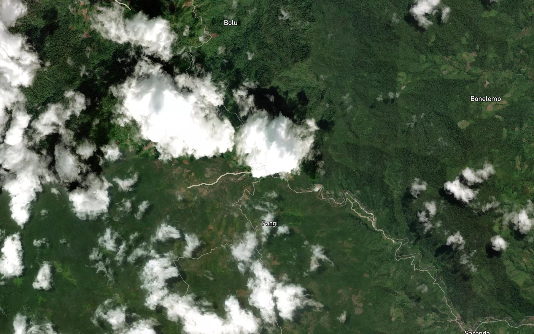 Satellite map of the Salu Songgang
