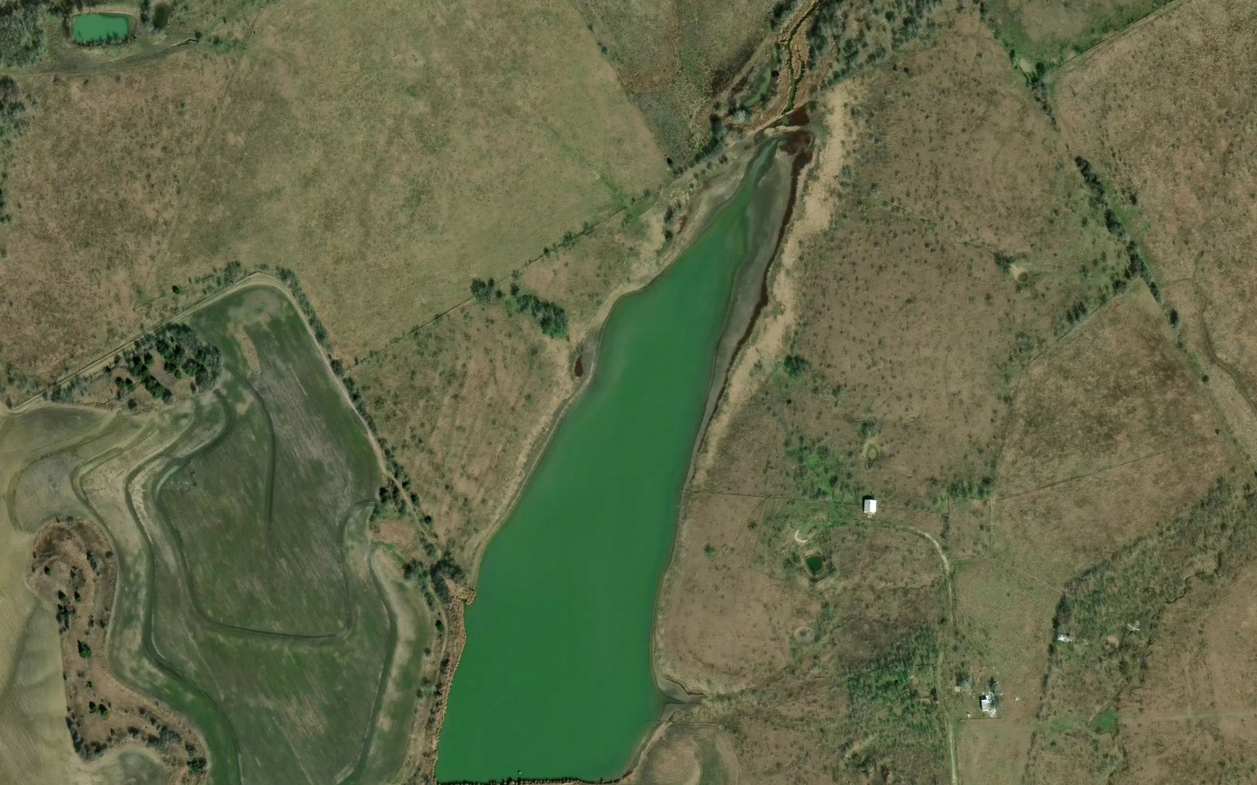 Satellite map of the Soil Conservation Service Site 101 Reservoir
