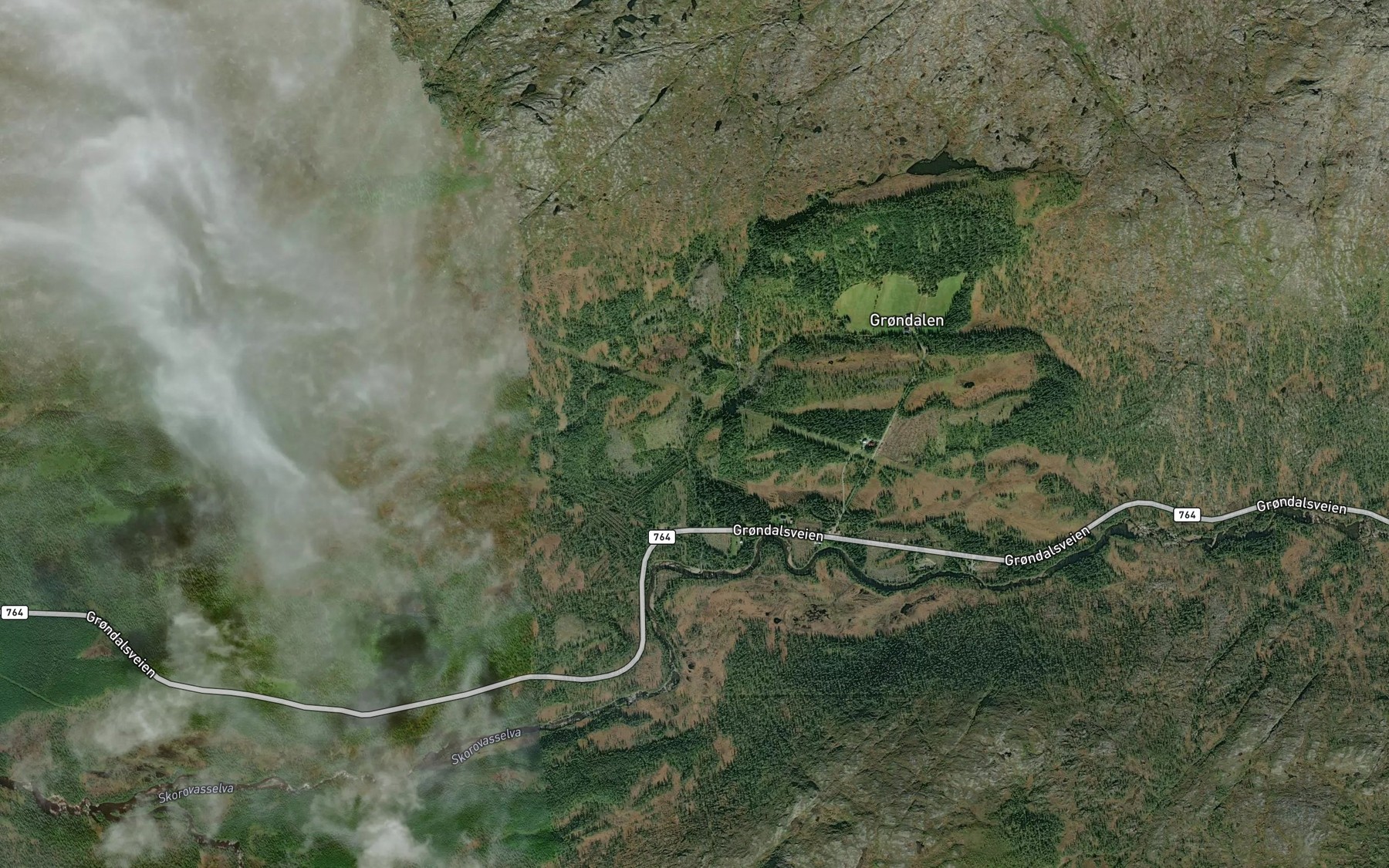 Satellite map of the Kvernbekken