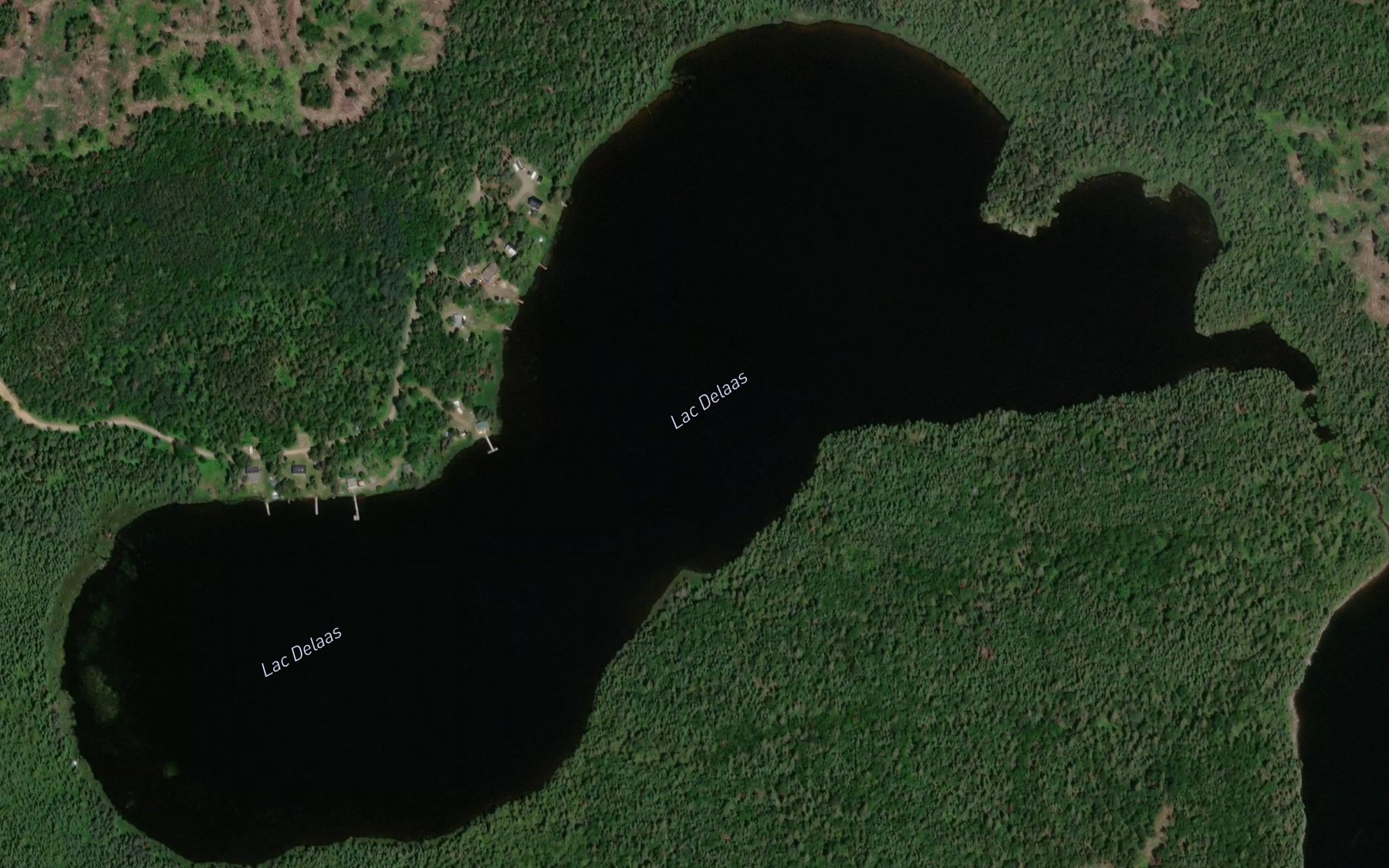Satellite map of the Lac Delaas