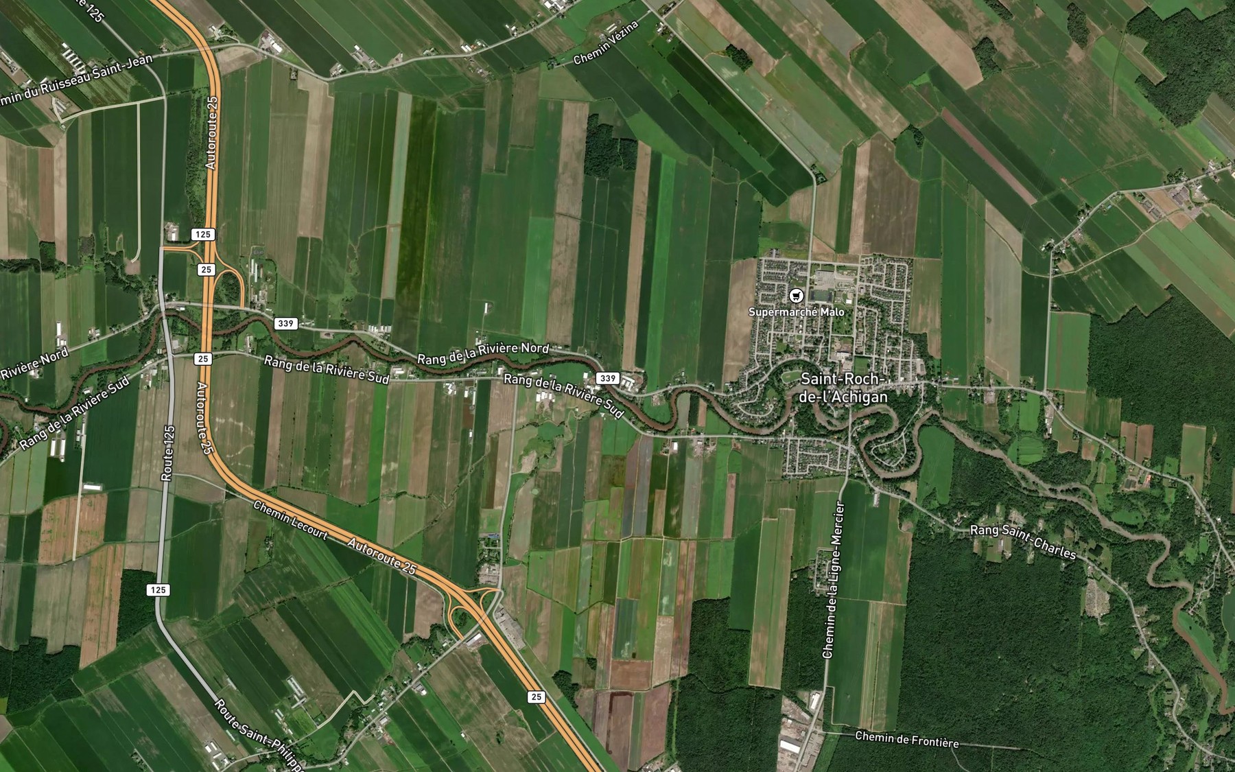 Satellite map of the Ruisseau des Anges
