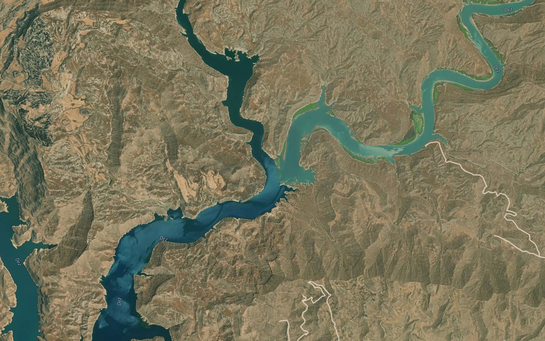 Satellite map of the Rudkhaneh-ye Mazu