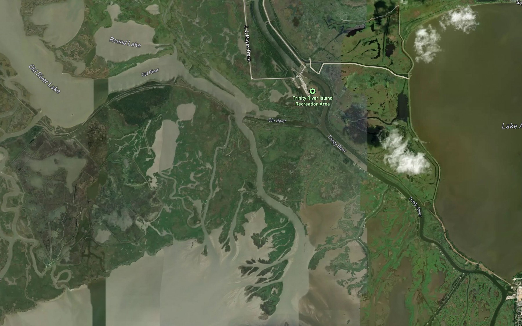 Satellite map of the Long Island Bayou