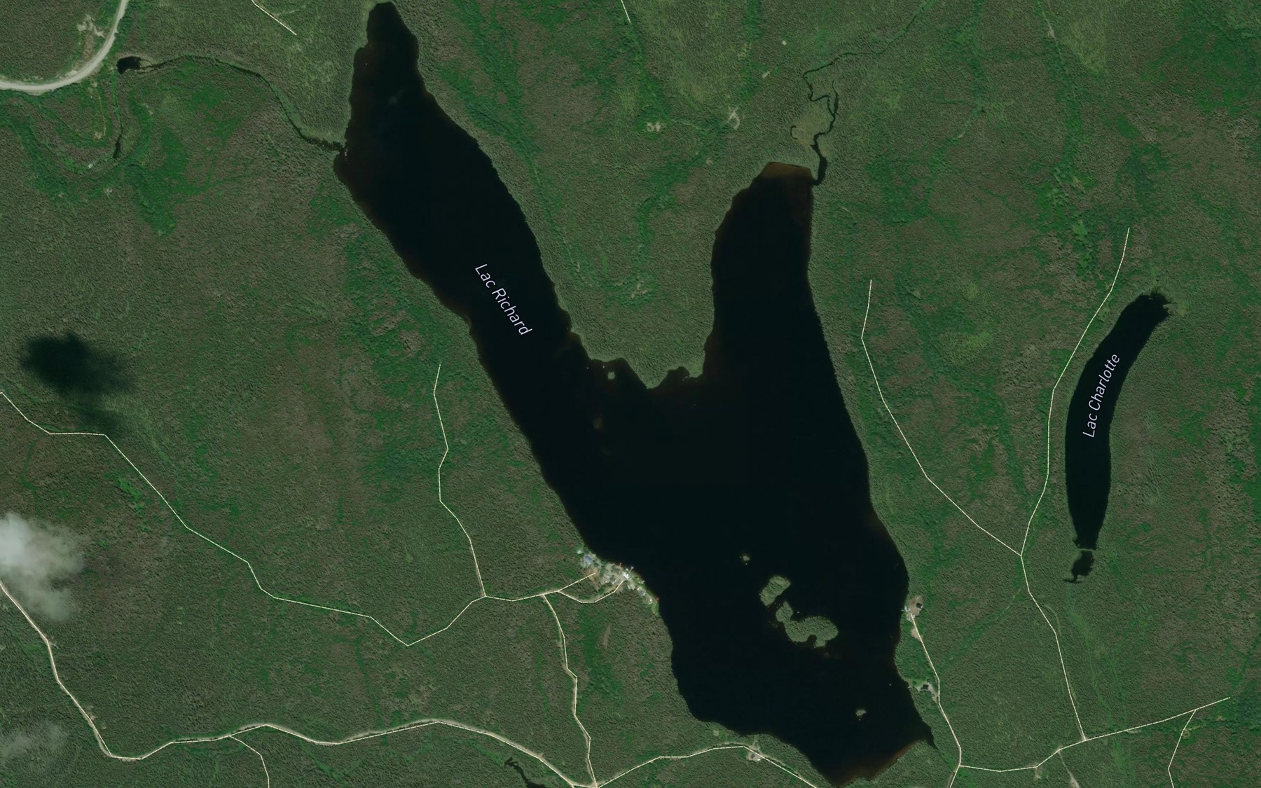 Satellite map of the Lac Richard