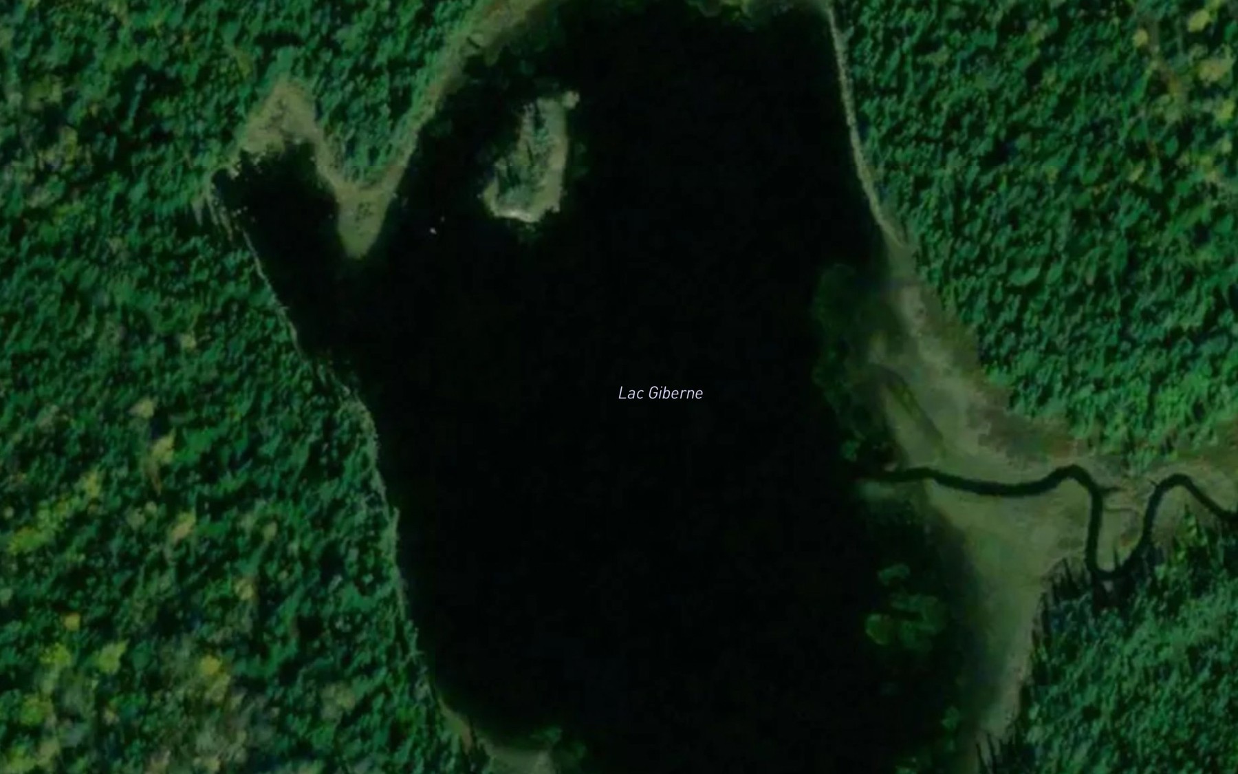 Satellite map of the Lac Giberne