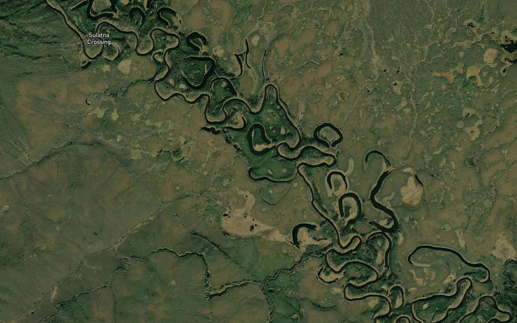Satellite map of the Fourth of July Creek