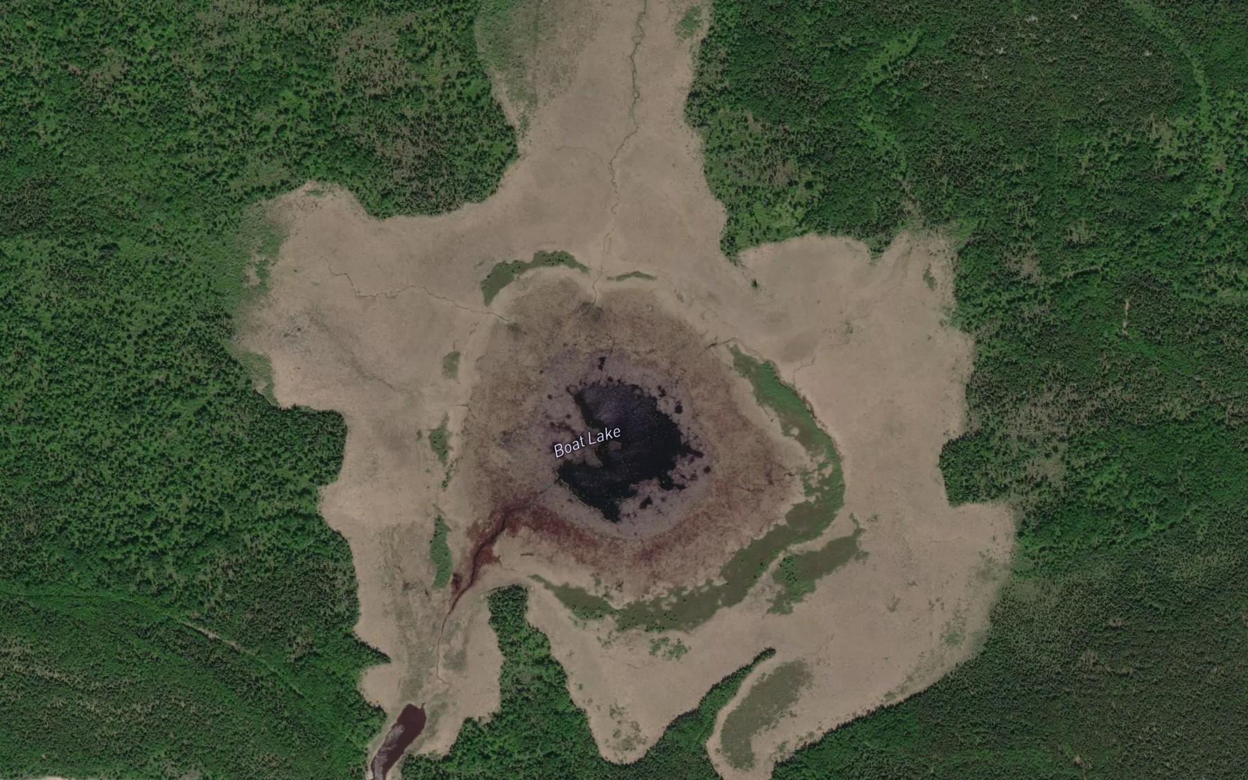 Satellite map of the Boat Lake