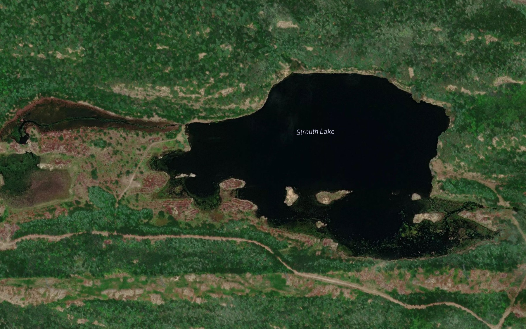 Satellite map of the Strouth Lake