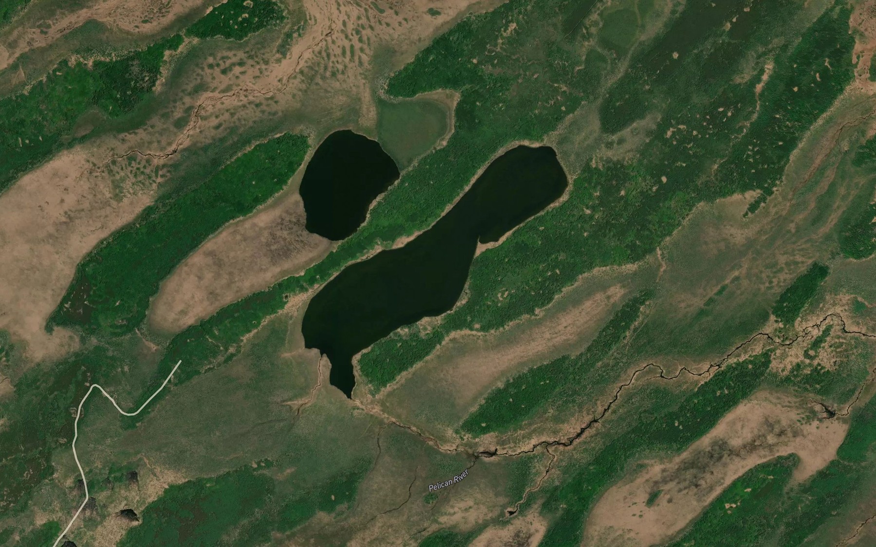 Satellite map of the Broken Stove Lake