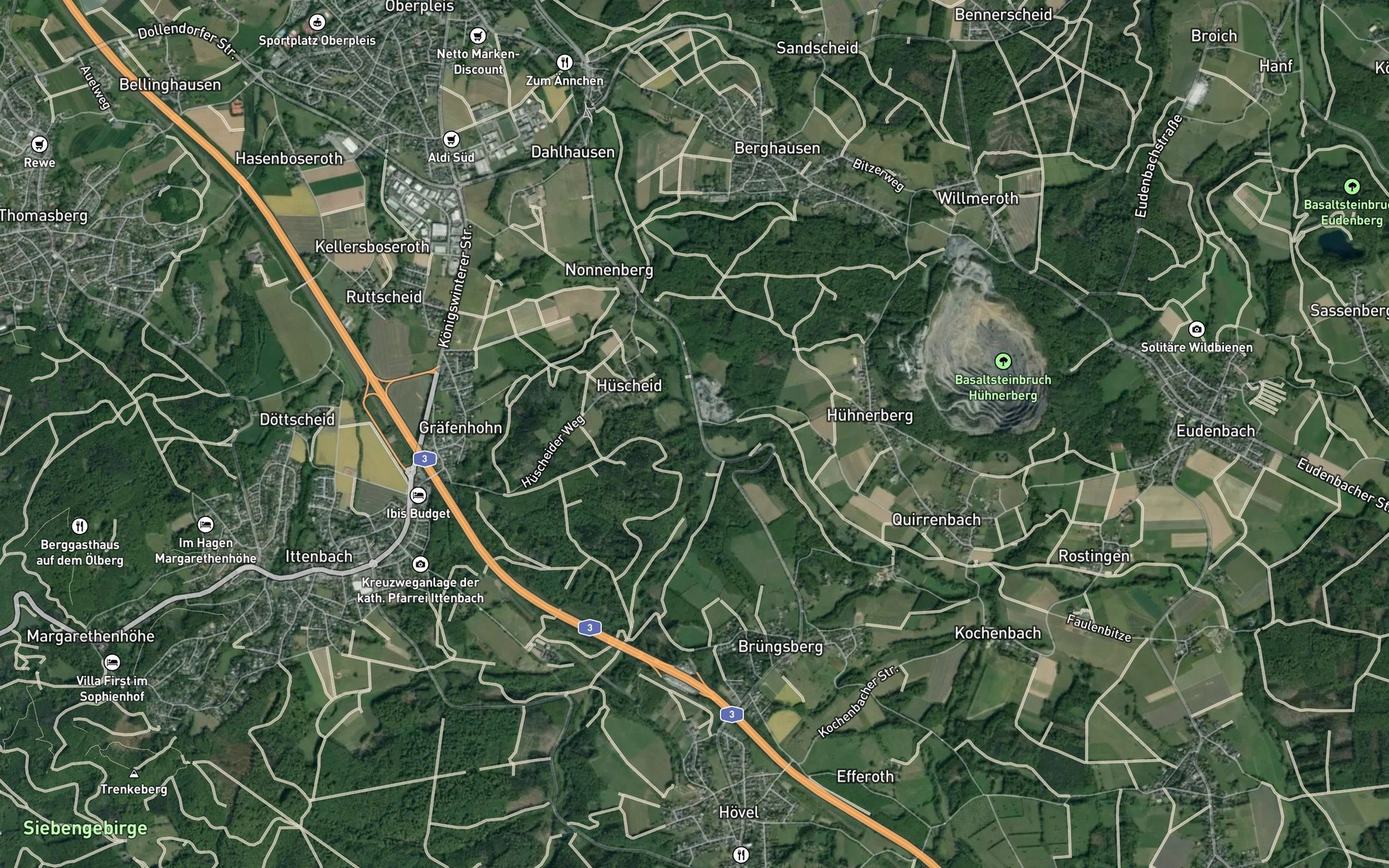 Satellite map of the Logebach