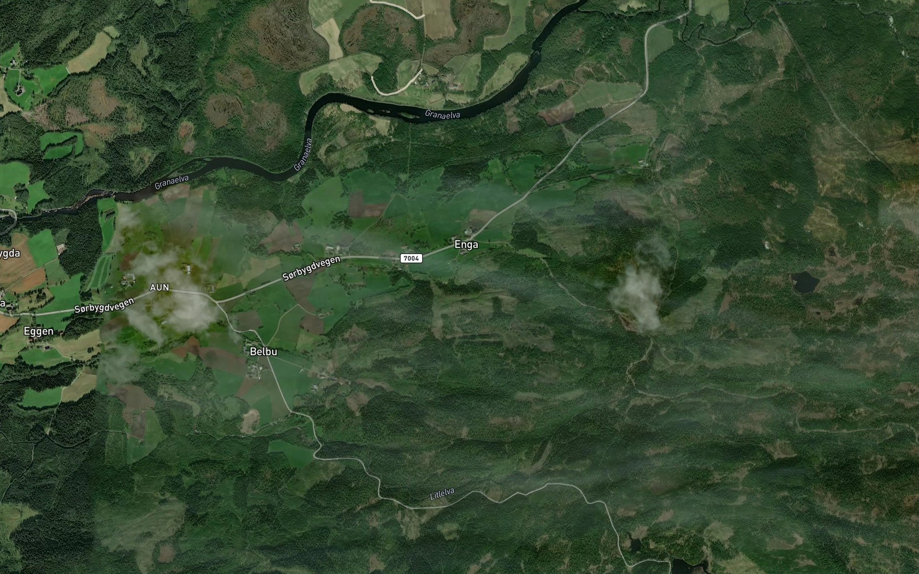 Satellite map of the Skavlanbekken