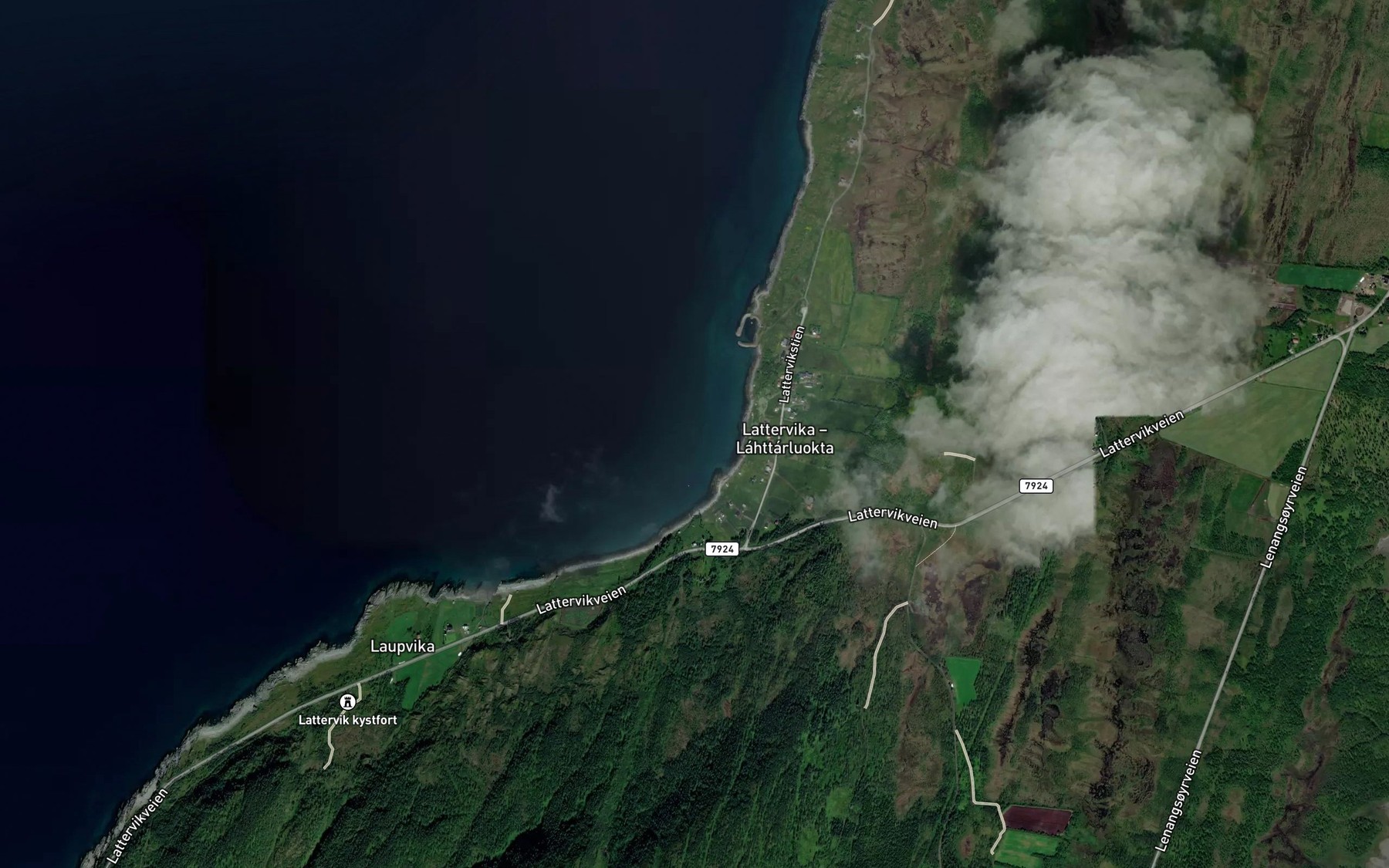 Satellite map of the Lattervika