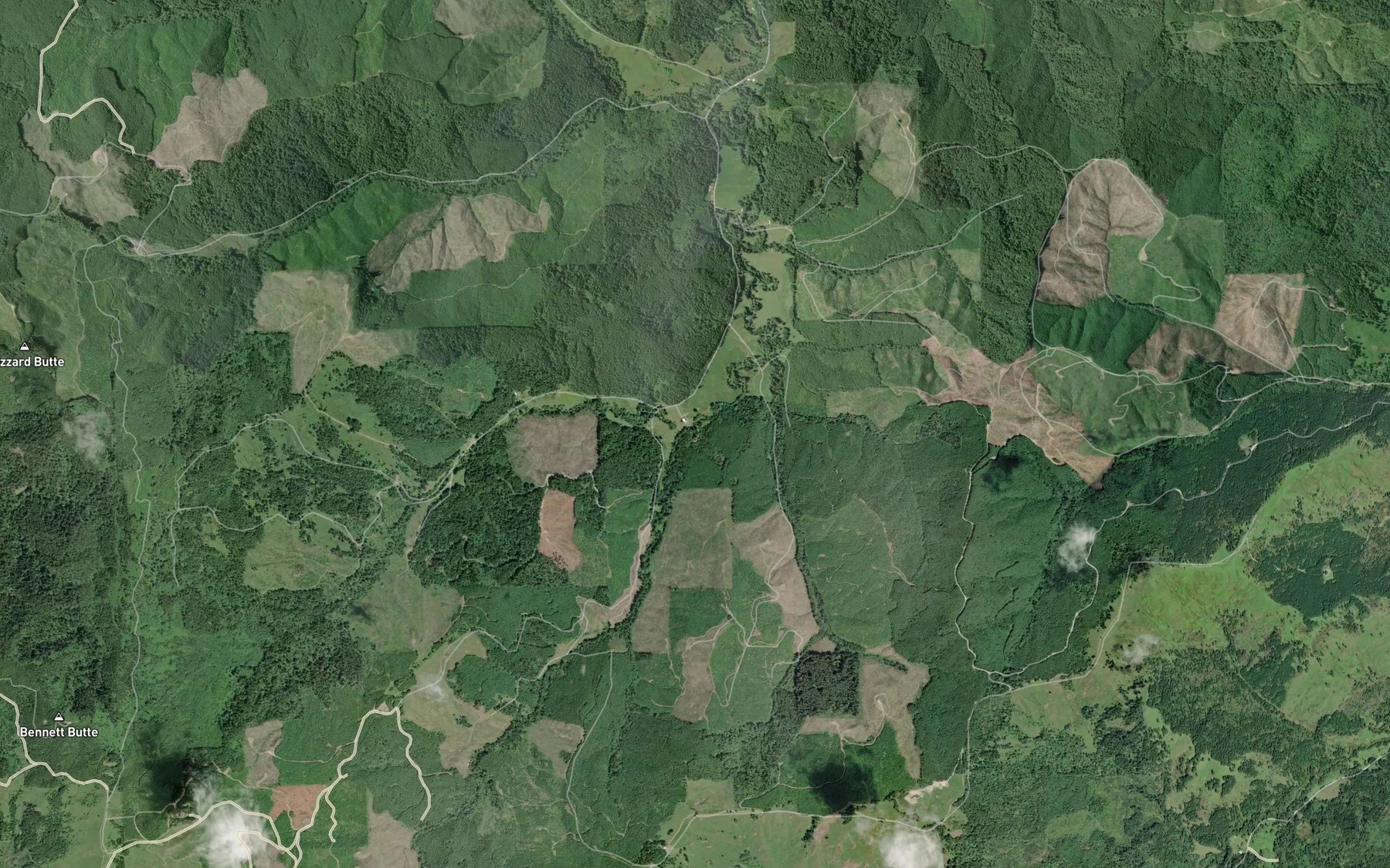 Satellite map of the Roberts Creek