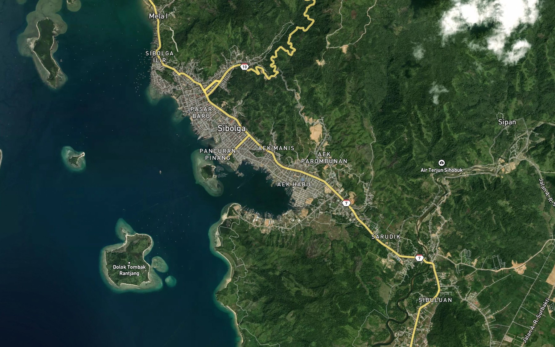 Satellite map of the Aek Habil
