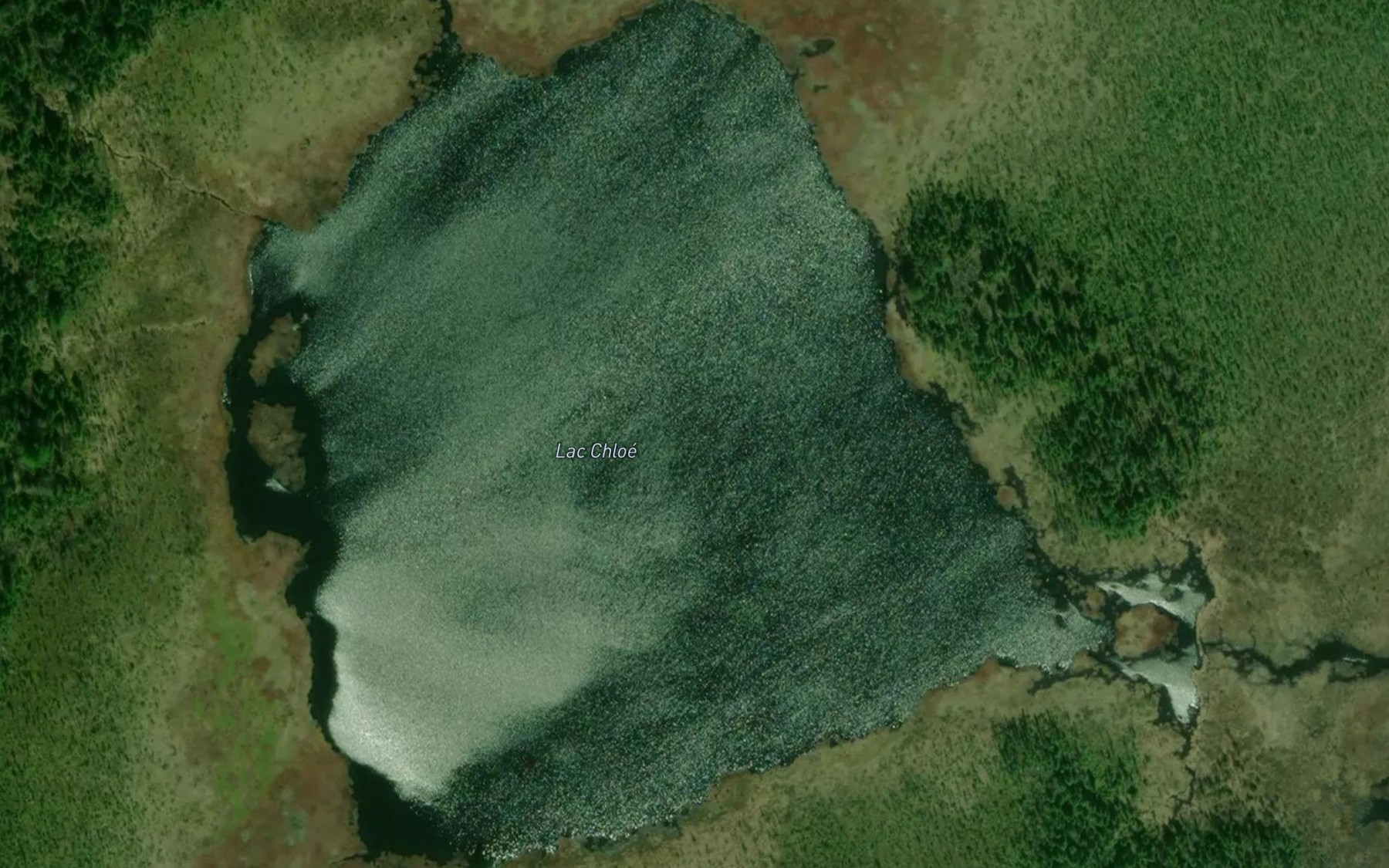 Satellite map of the Lac Chloe