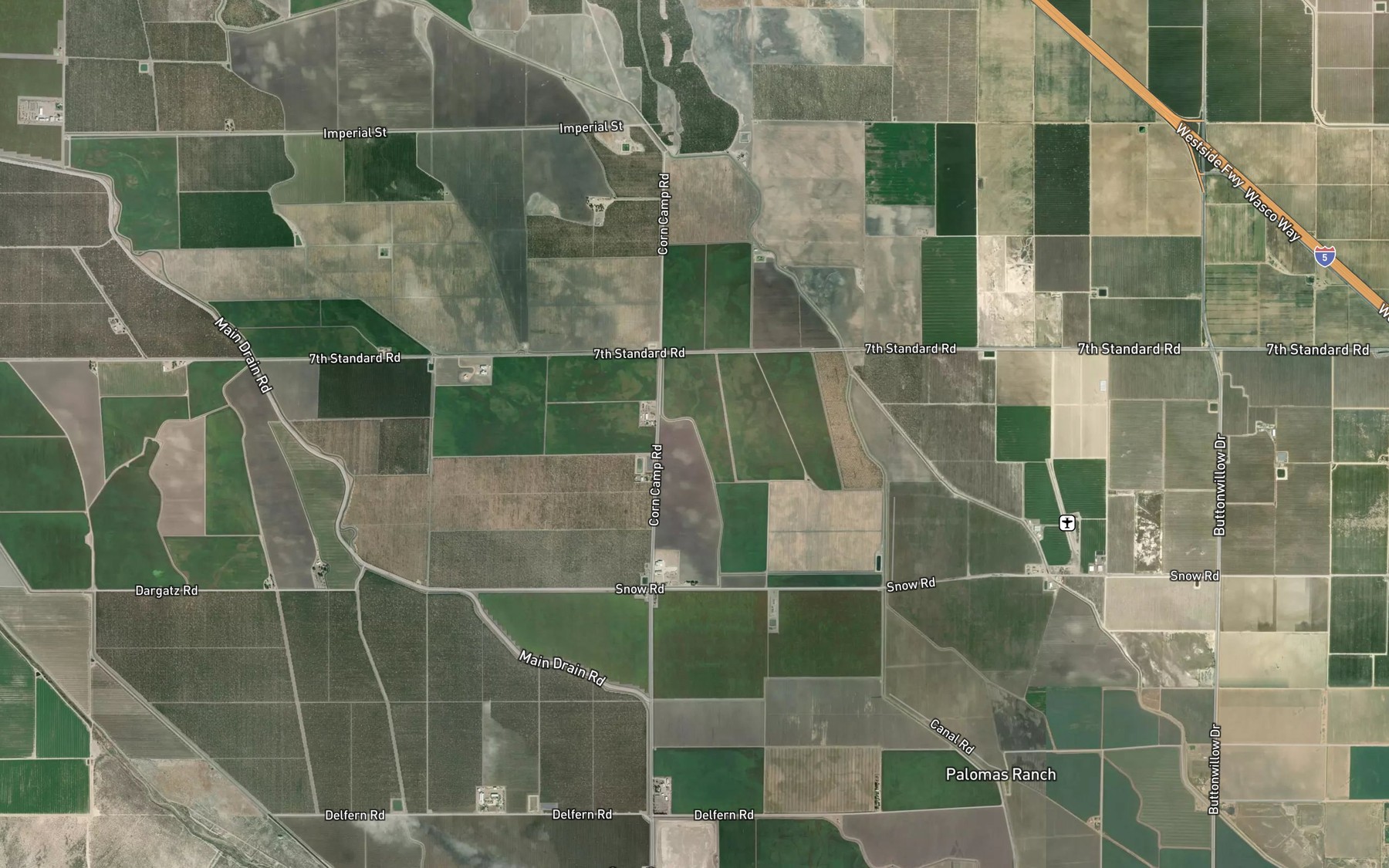 Satellite map of the School House Ditch