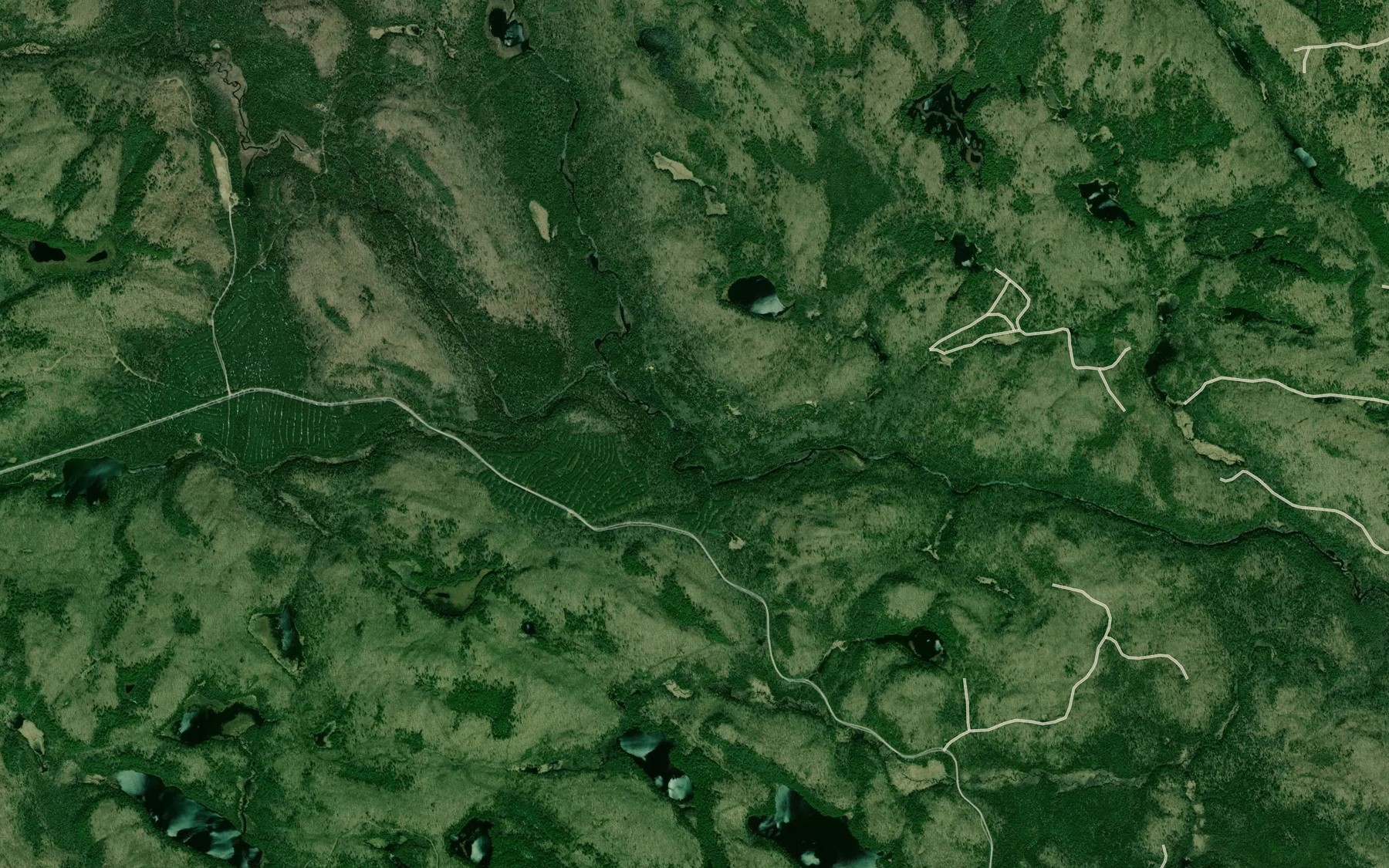 Satellite map of the Antoine Creek