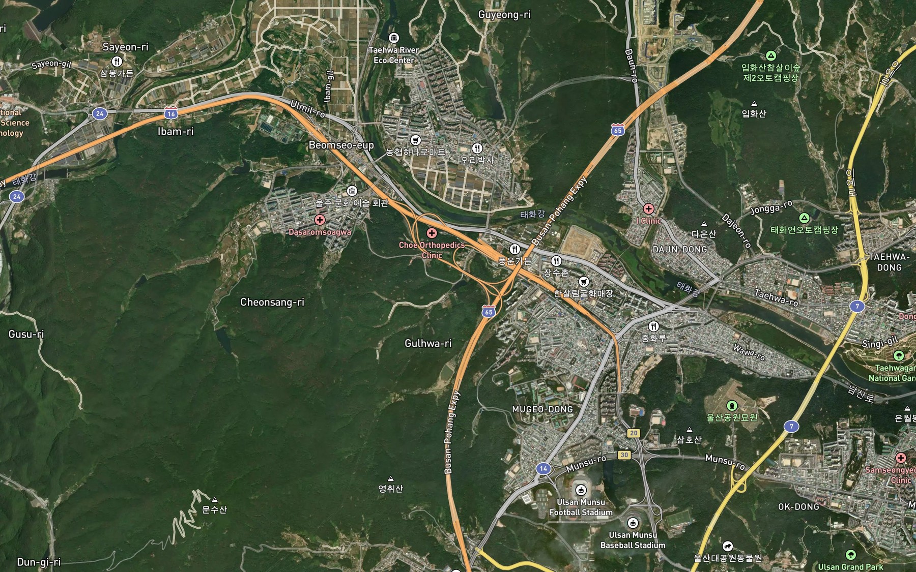 Satellite map of the Baekcheonmot