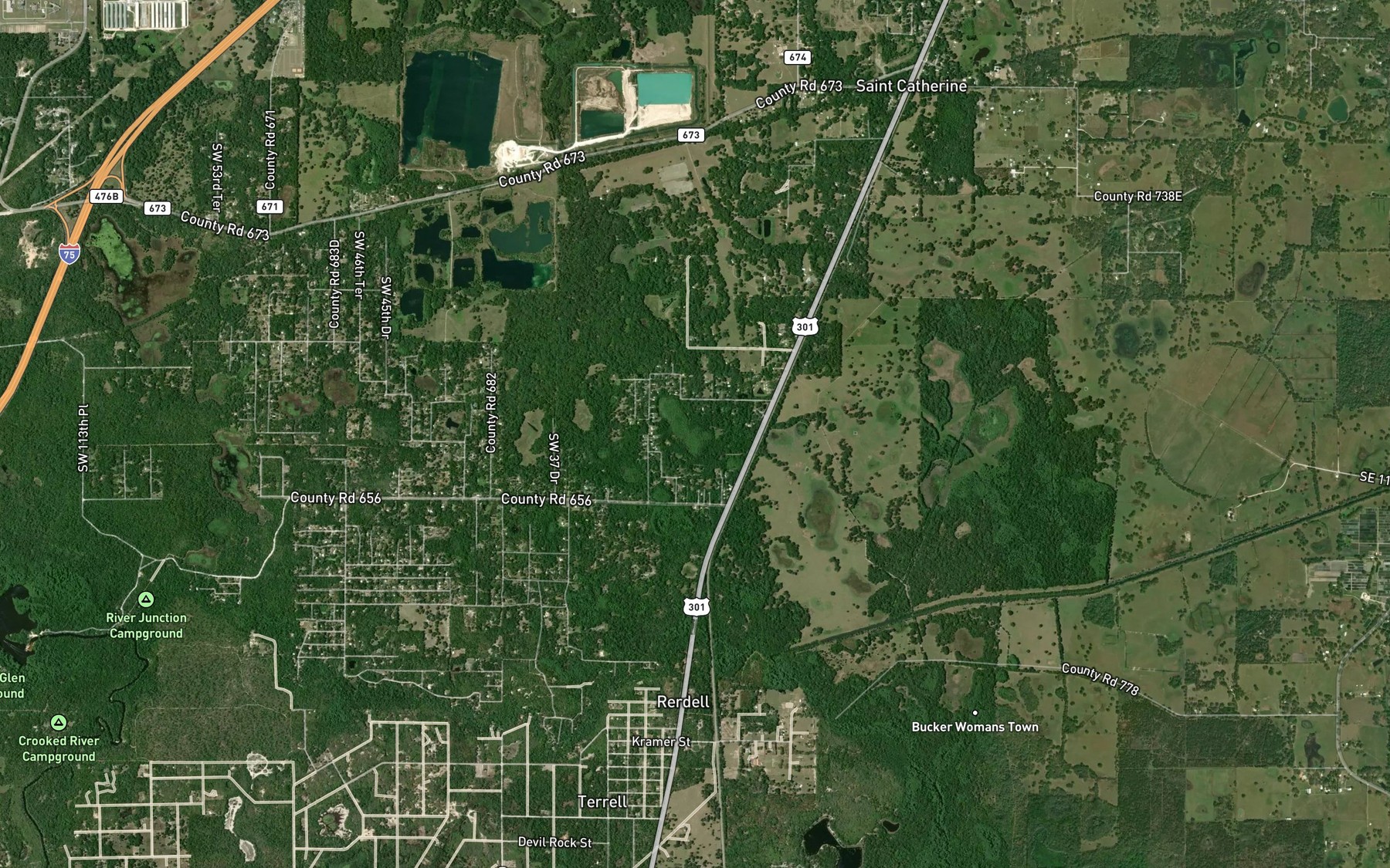 Satellite map of the Lake Bowling
