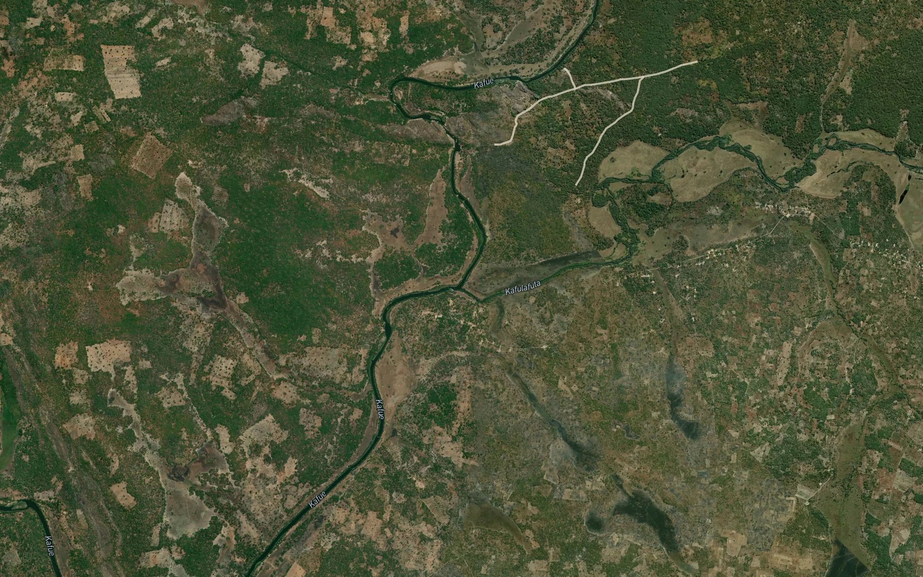 Satellite map of the Kafulafuta