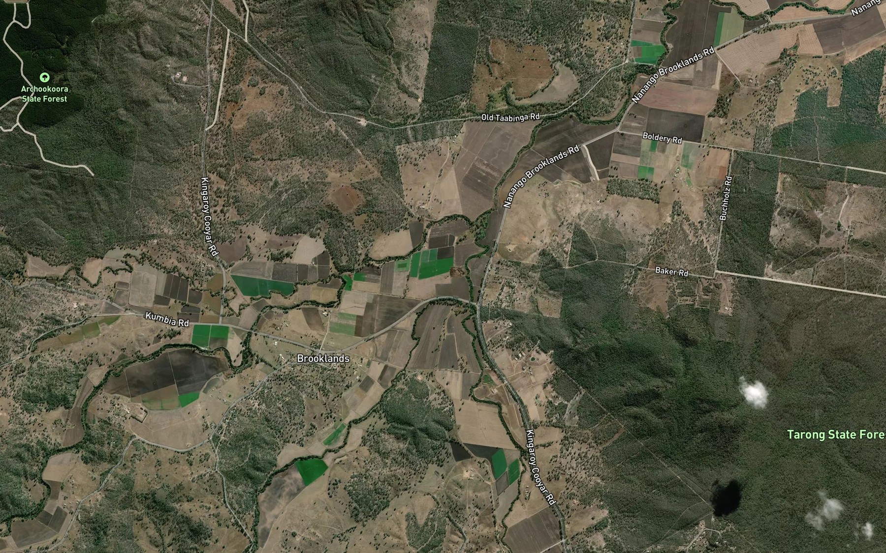Satellite map of the Tanduringie Creek