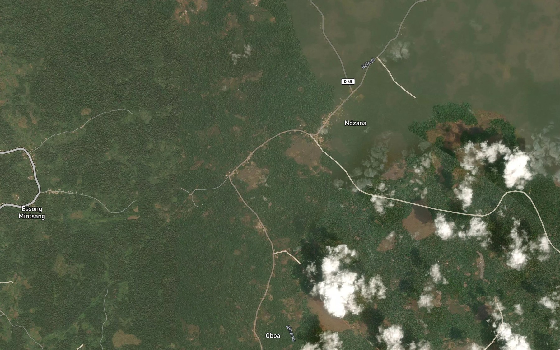 Satellite map of the Fombe