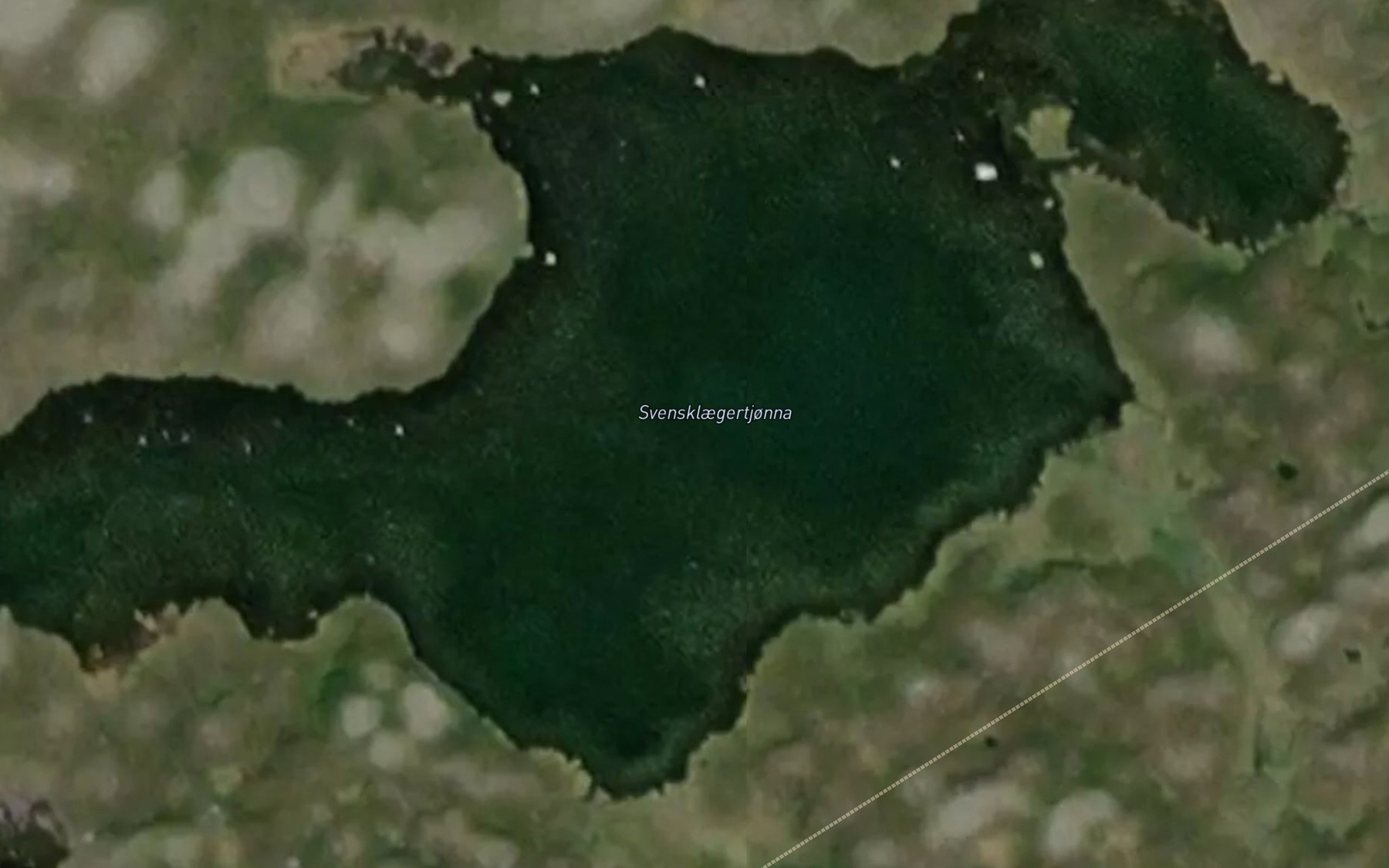 Satellite map of the Svensklaegertjonna