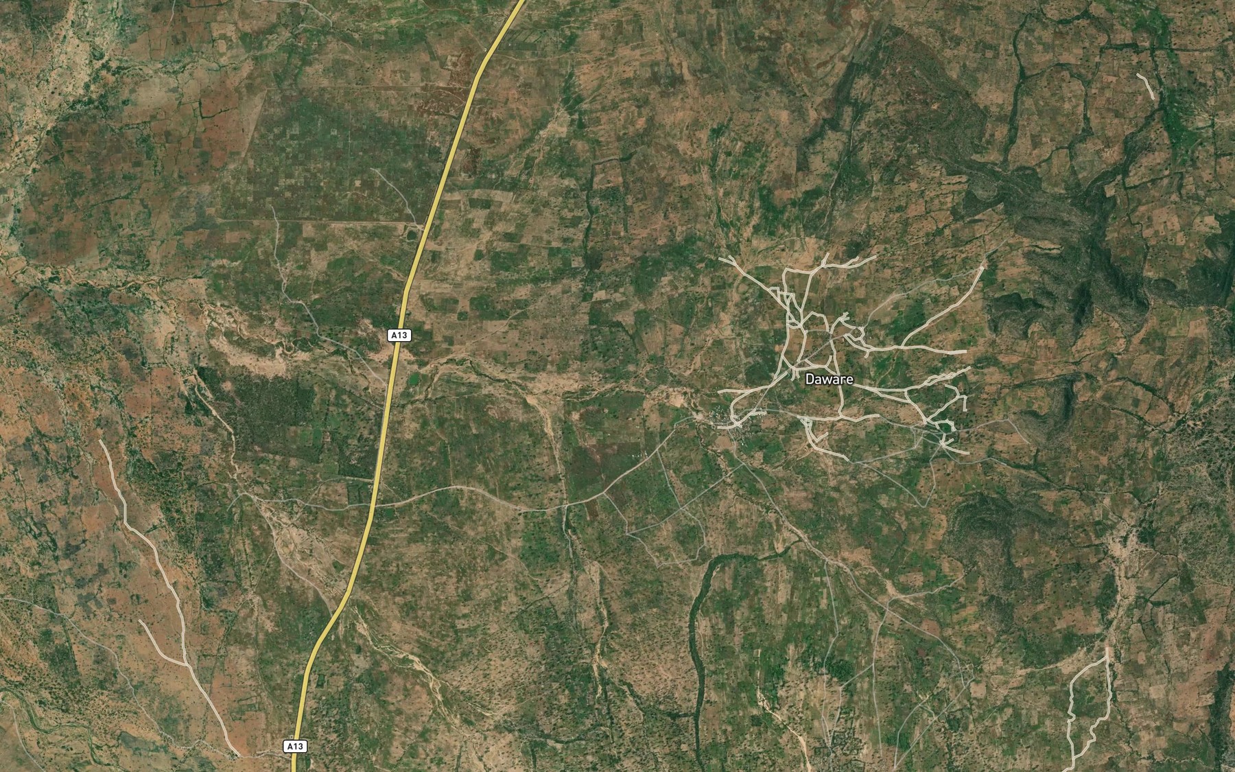 Satellite map of the Mayo Kewei