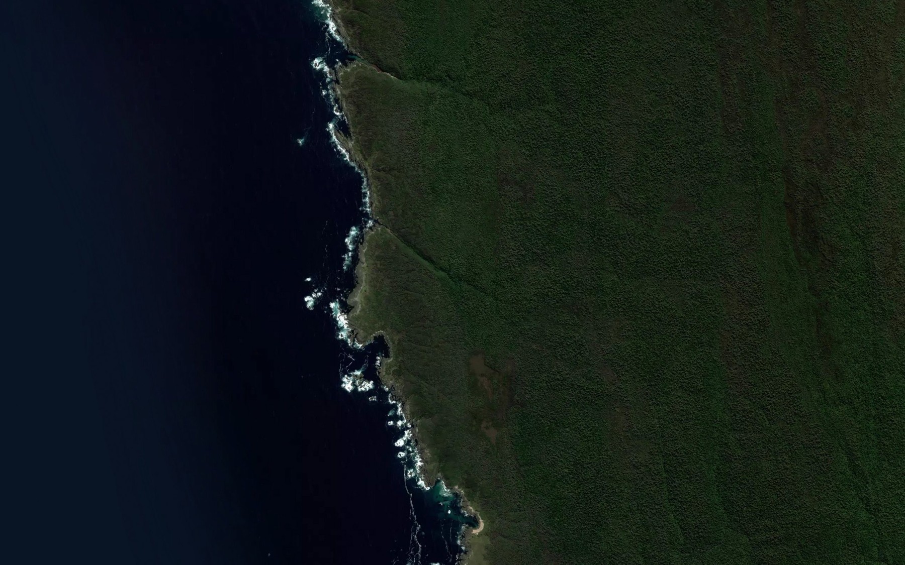 Satellite map of the Flat Creek