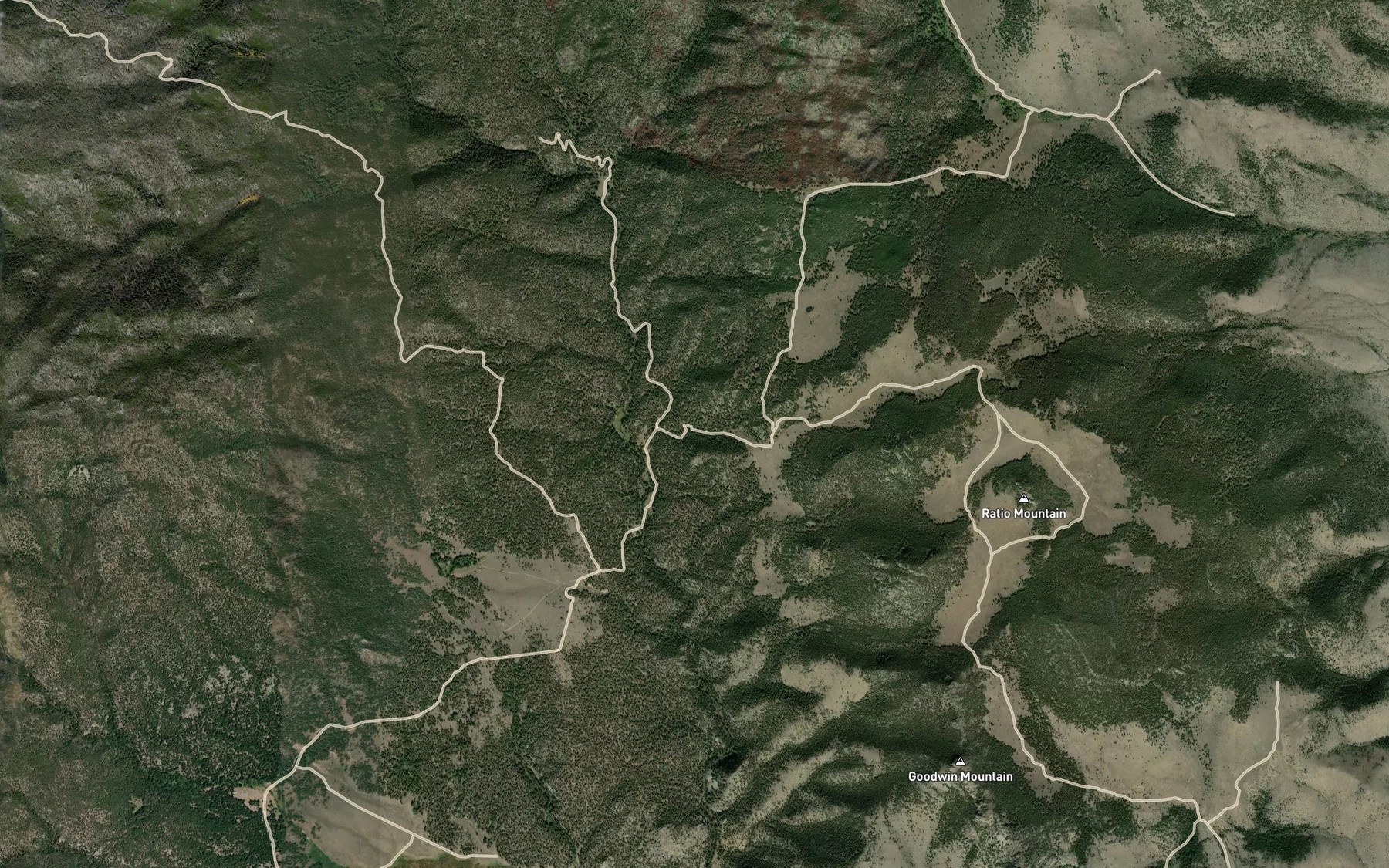 Satellite map of the Roadside Spring