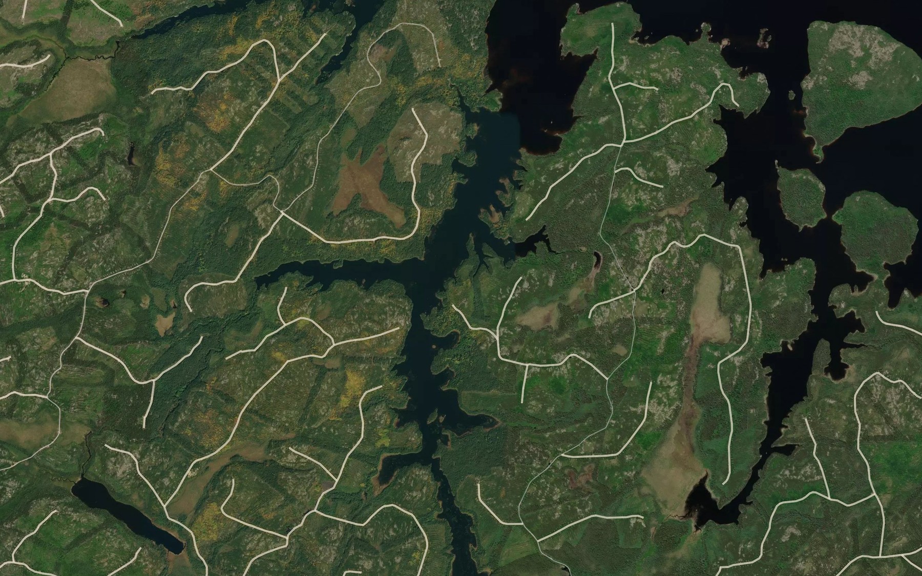 Satellite map of the Baie Grass