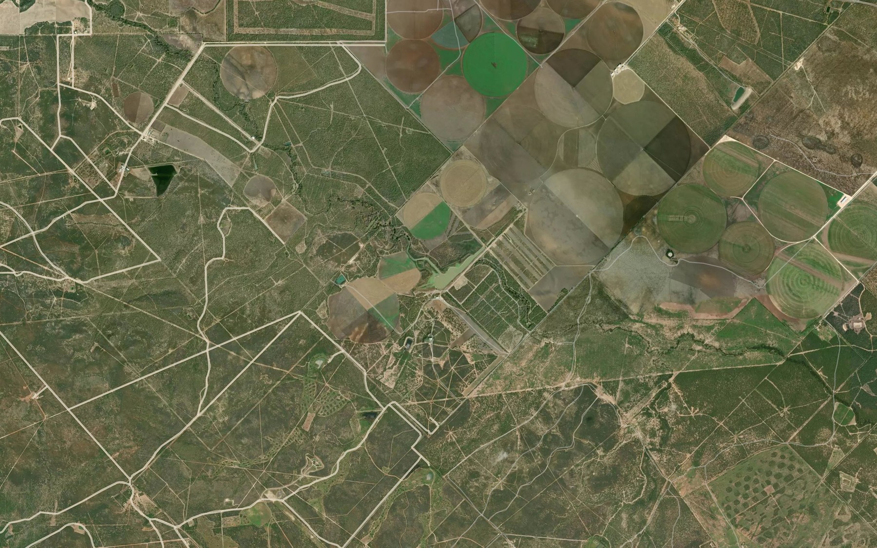 Satellite map of the Holcomb Reservoir