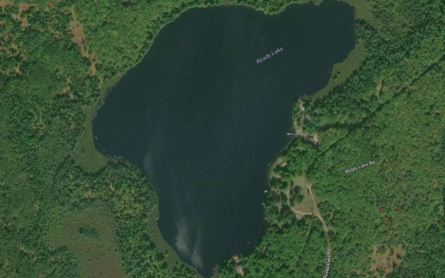 Satellite map of the Ready Lake